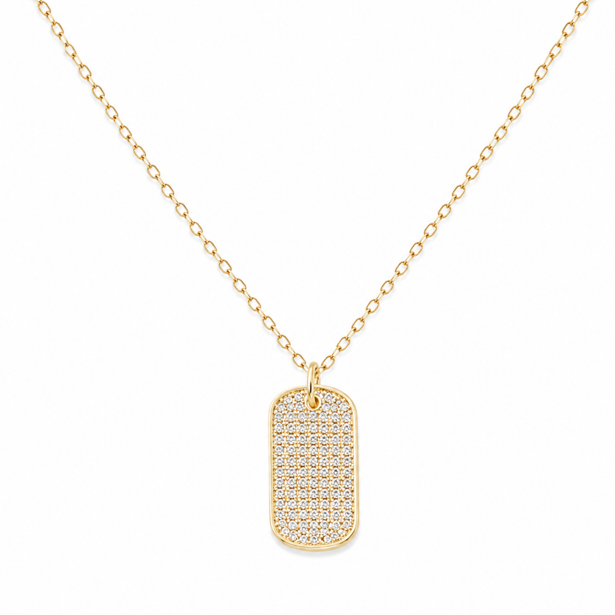 Sparkle Tag Necklace