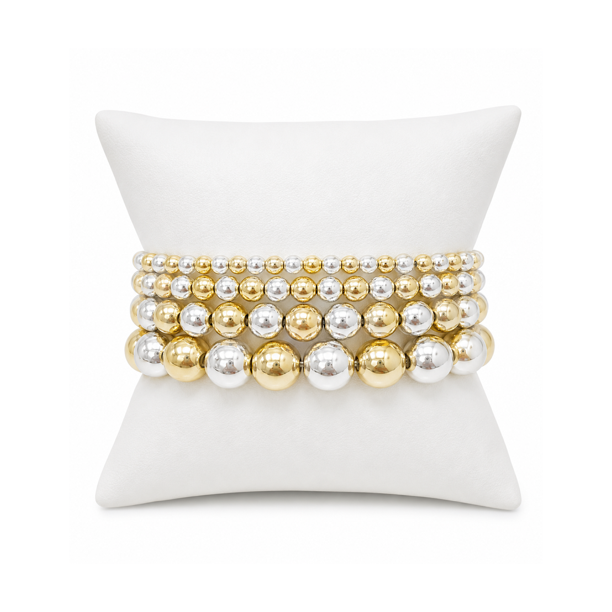Mixed Metal Beaded Bracelets- Wholesale