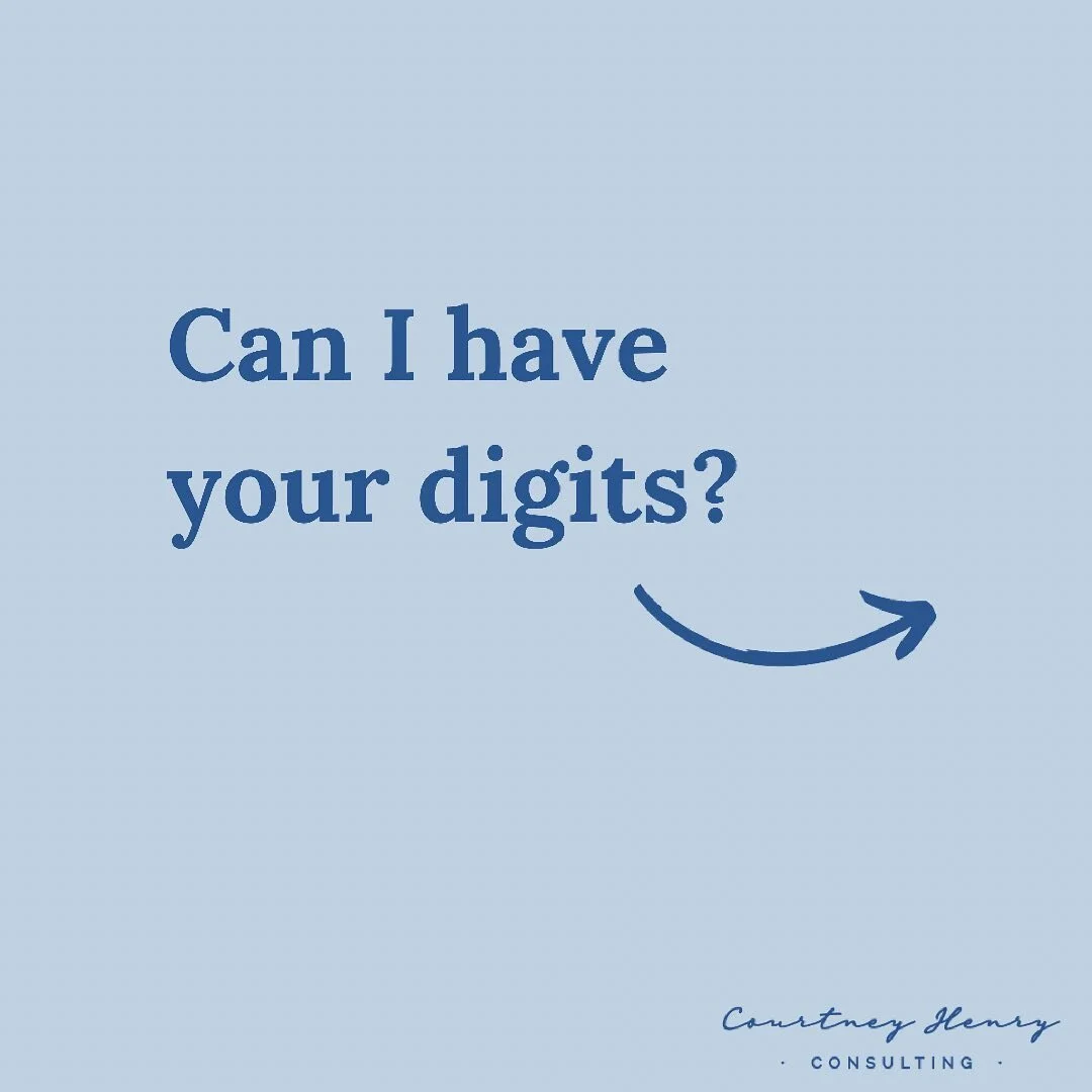 This is the line I use with all of my clients 😉

🔹🔹🔹🔹🔹

As a brand and marketing strategist, numbers are gold to me. So often, I see business owners expending energy in a million directions and never checking to actually see which direction is 