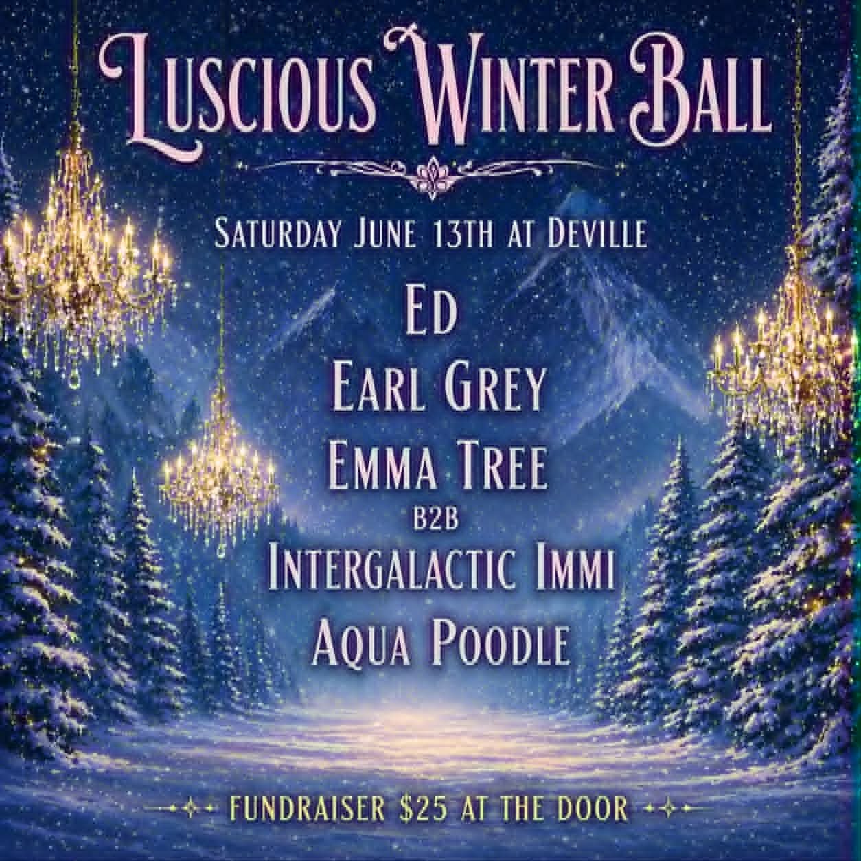 Winter themed party poster