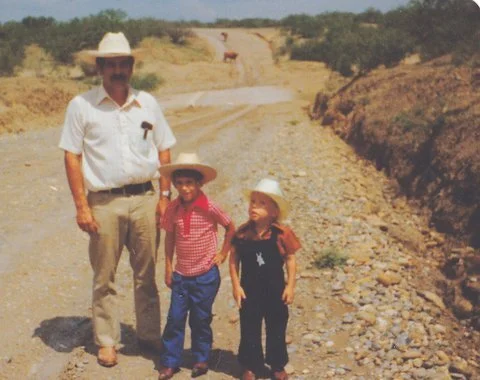 John (middle).   Age 5, Mexico. Living the Gaucho life and wearing his favourite little cowboy boots ever!