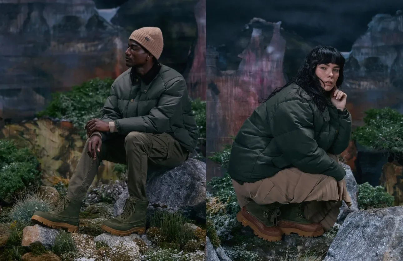 sorel x barbour 'foul weather friends' campaign | set decorator