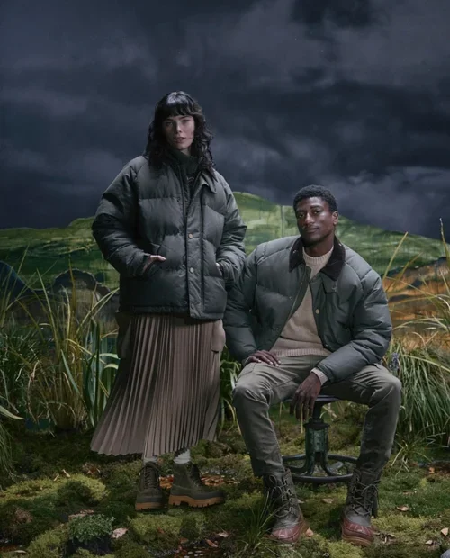 sorel x barbour 'foul weather friends' campaign | set decorator