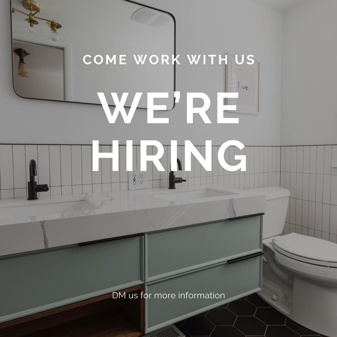 WE&rsquo;RE HIRING!
.
We are looking for skilled labor, both part time and full time. Construction/handyman/building experience desired. Must have a strong work ethic, work well with others, and be detail oriented.
.
Please DM us for more information