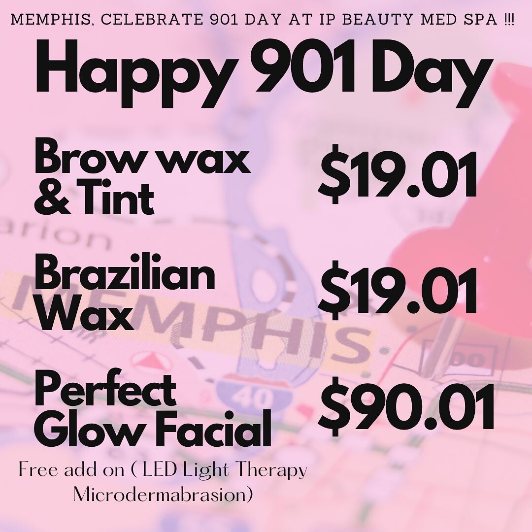 〽️ 901 day is around the corner!!!

🏃🏾&zwj;♀️The savings on these are huge so be sure to book your appointment now as the slots will fill fast!🏃🏼

❌All sales are final. No refunds or rescheduling.

Service is only available on 9/01/2023!!

#901da