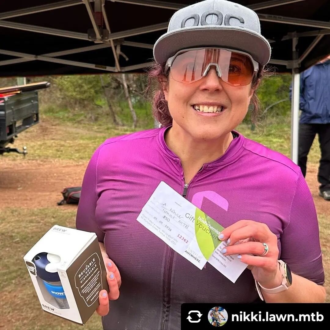Congrats to this one, racing hair and kicking goals at the Tumut 3 hr.
.
Bike racing isn't without its ups and downs so it was great for Nikki to put it all together: ride strong the whole race, not blow up and finish on the top step for her category