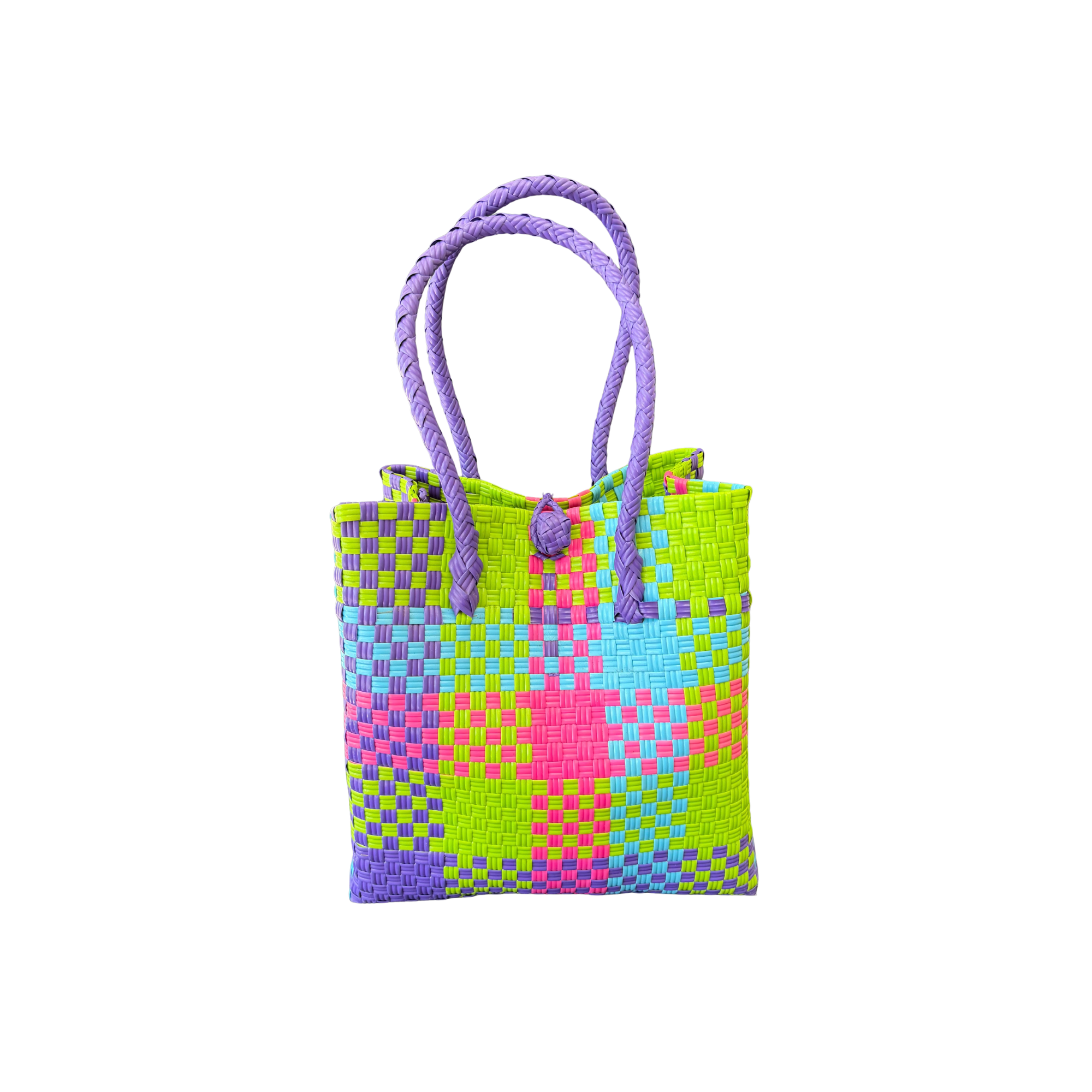 Turtle Totes - Stylish Handwoven Tote Bags Made from Recycled Plastic Water Bottles Small