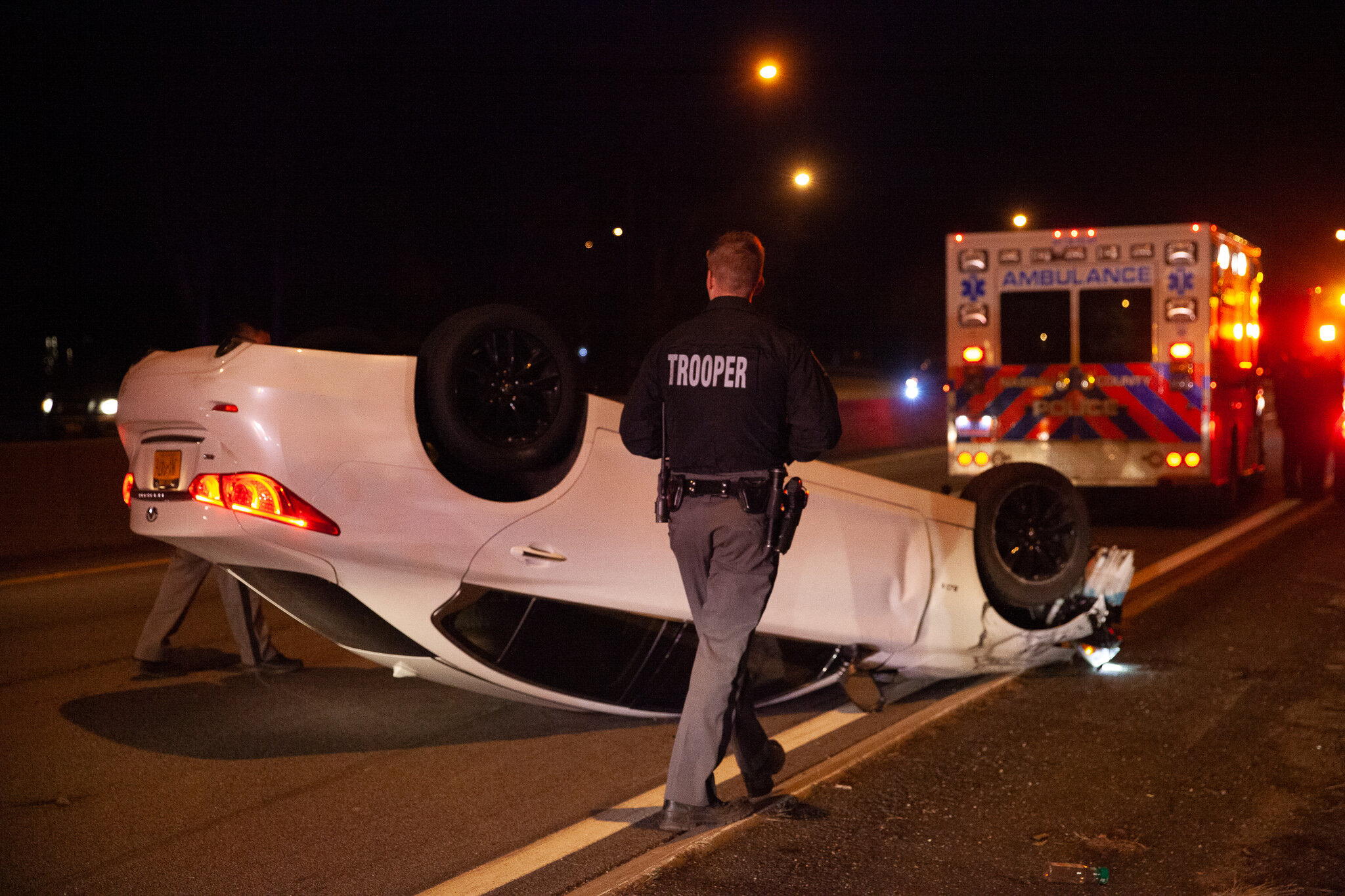Driver Escapes Serious Injury After Car Flips on Roof