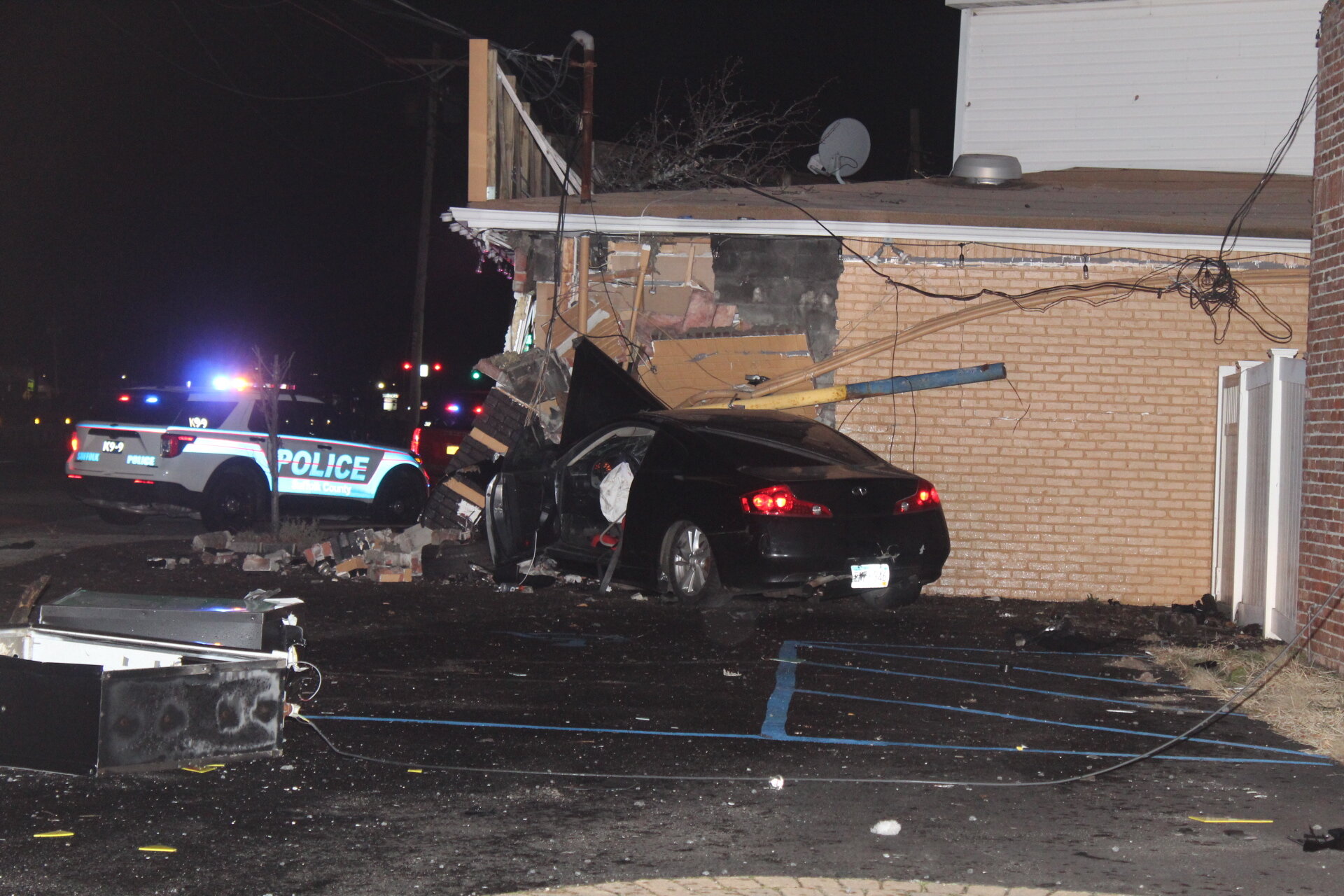 Driver Hurt After Crashing Into Long Island Restaurant 