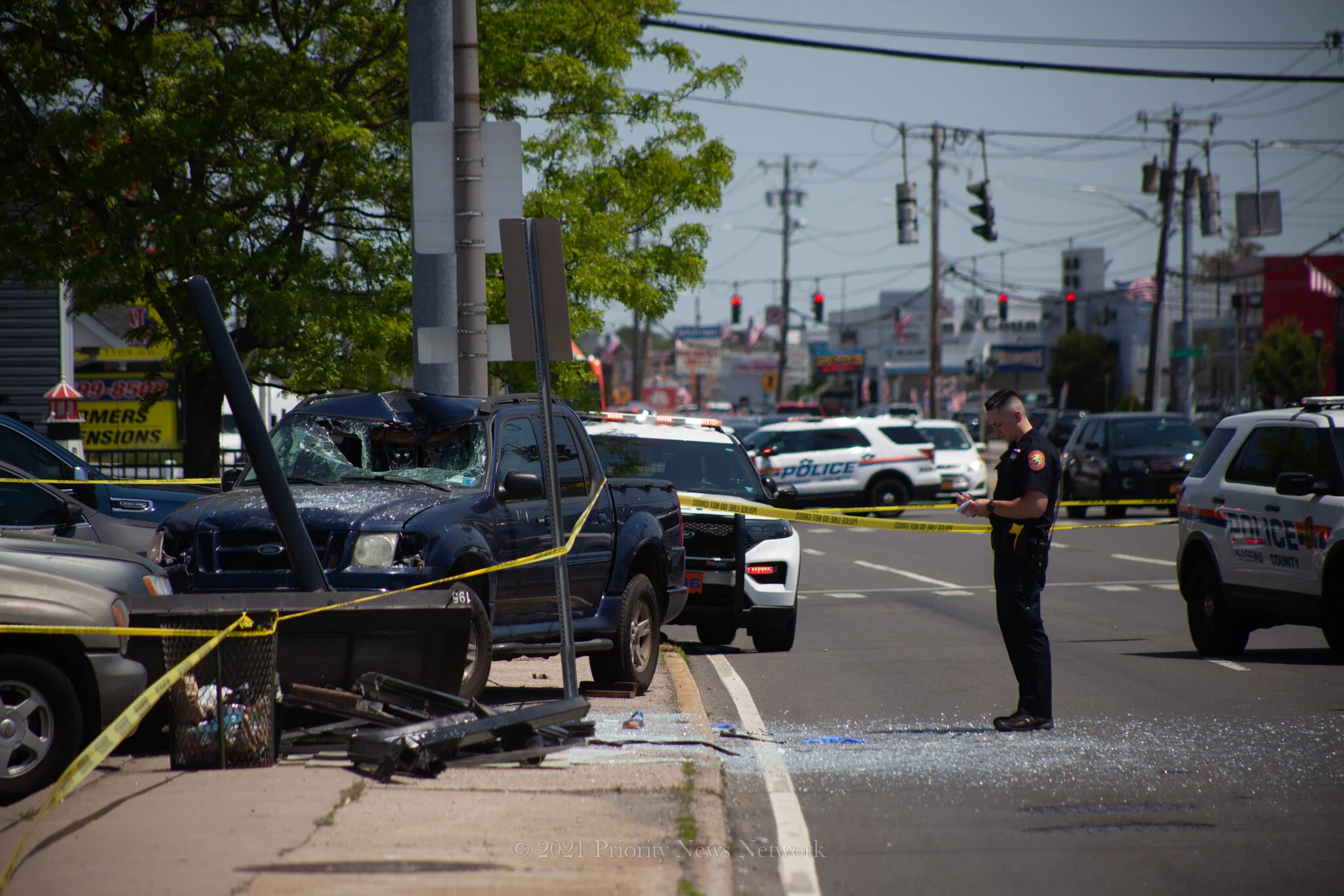 2 Women Seriously Injured, Rescued By Good Samaritans After Truck Slams Into Levittown Bus Stop