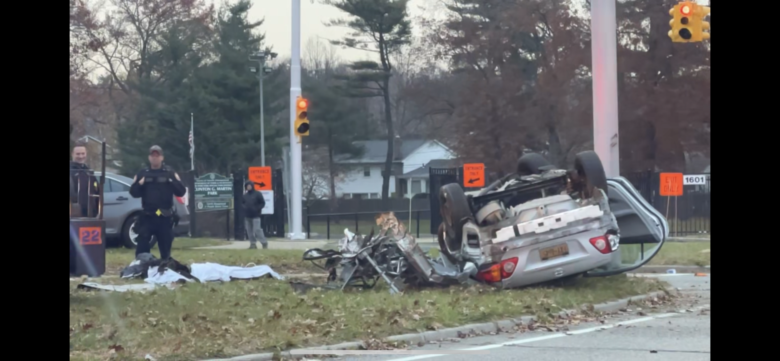 2 Killed, 1 Critical After Sedan Flips in New Hyde Park