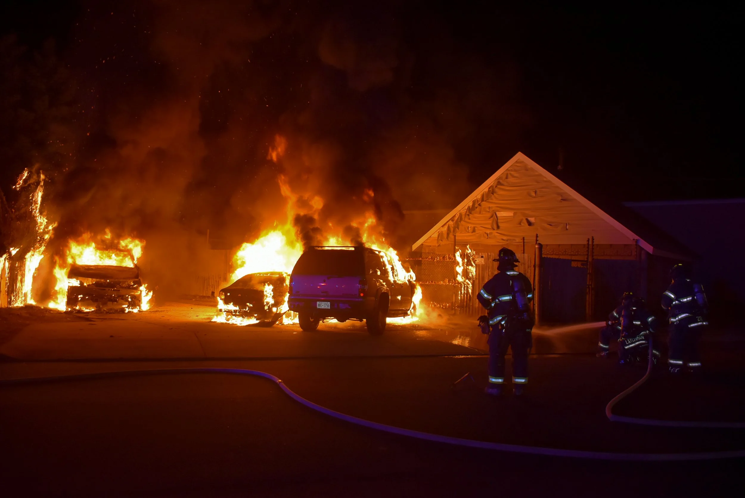 Arson Suspected After 3 Cars Go Up In Flames In Amityville