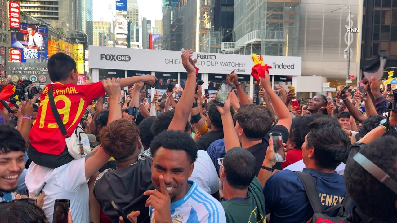 Times Square Erupts as Spain Wins World Cup, Ending Argentina’s Title Defense
