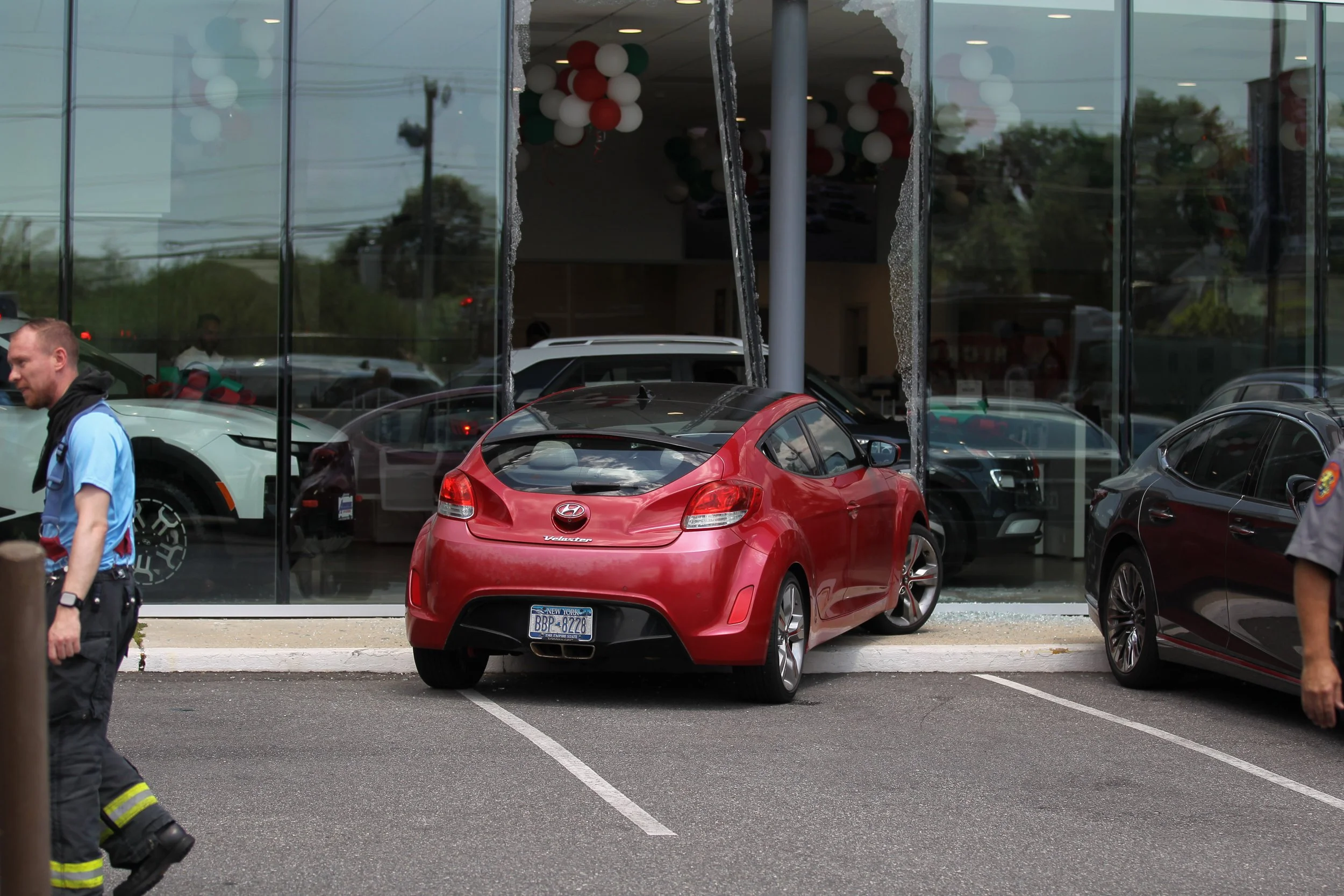 Car Crashes Into Showroom of Hicksville Hyundai Dealership