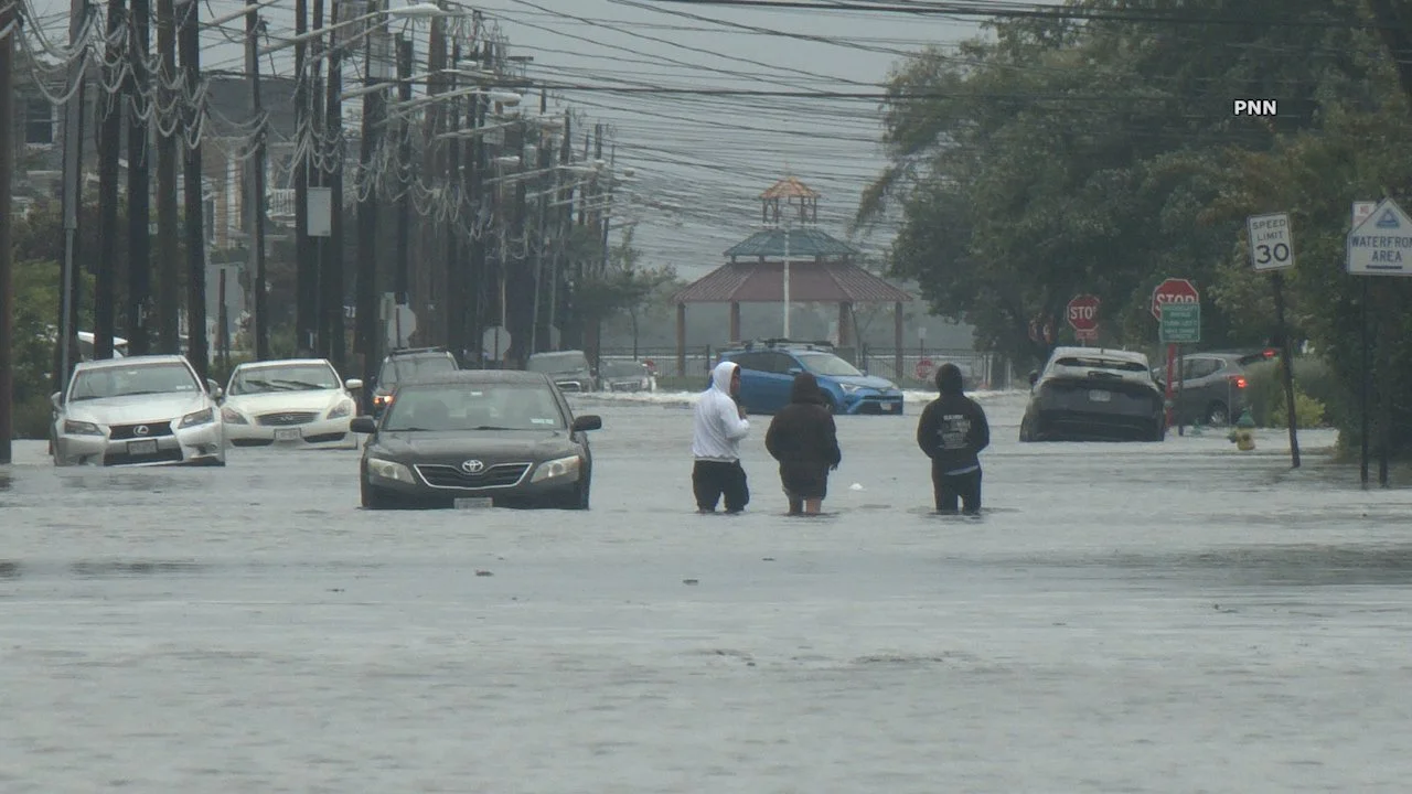 Coastal flooding inundates streets in Freeport during a nor’easter