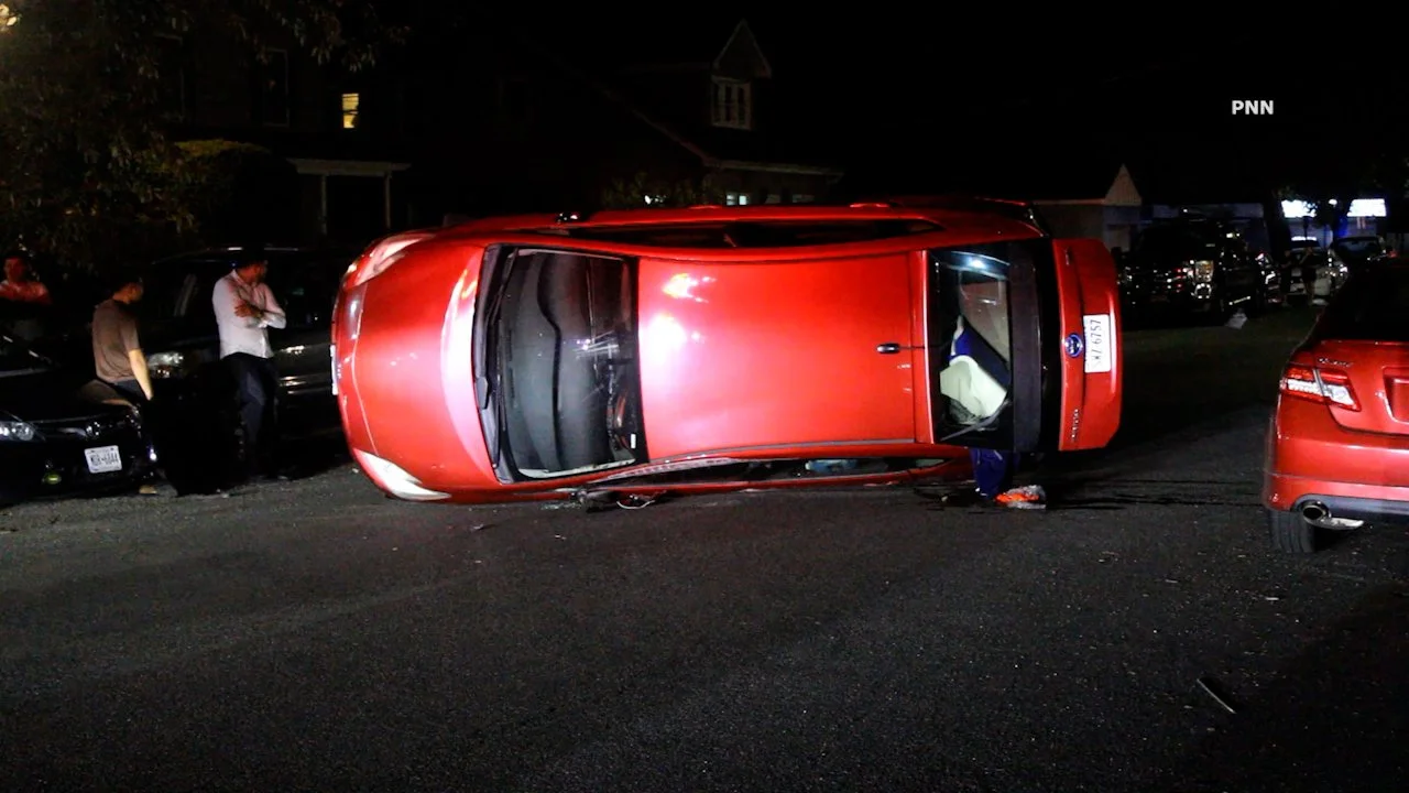 Driver Arrested After Toyota Prius Overturns on Huntington Station Street