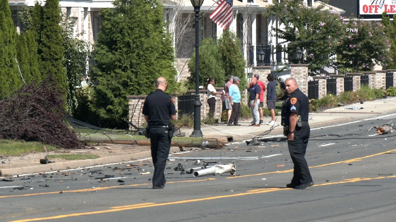 Scene of Montauk Highway crash from Lindenhurst to Copiague