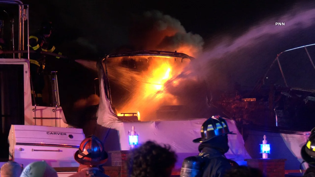 Three Boats Damaged After Intense Marina Fire Erupts in Freeport