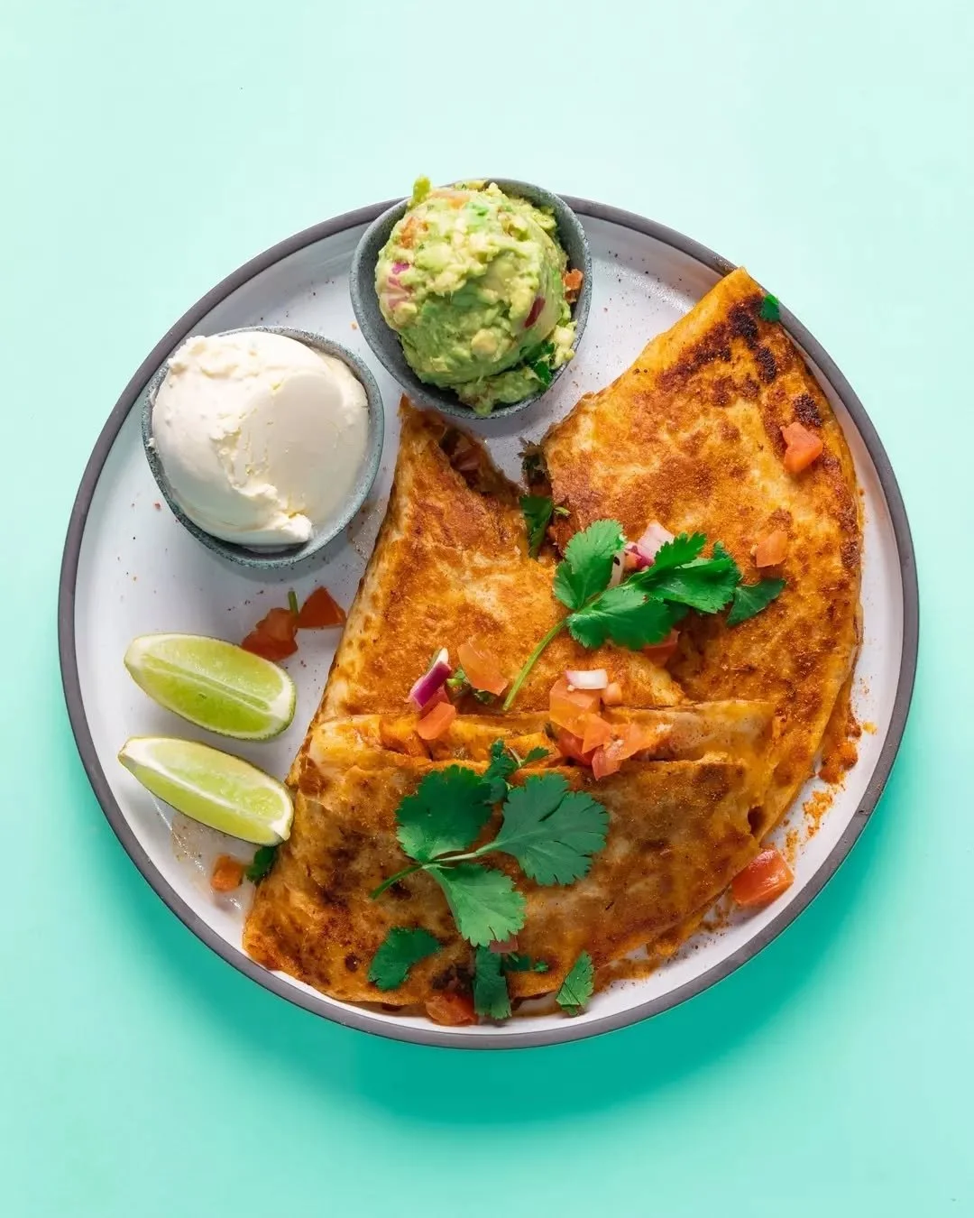 Golden, crisp and loaded with melty goodness. Quesadillas done the way they should be.