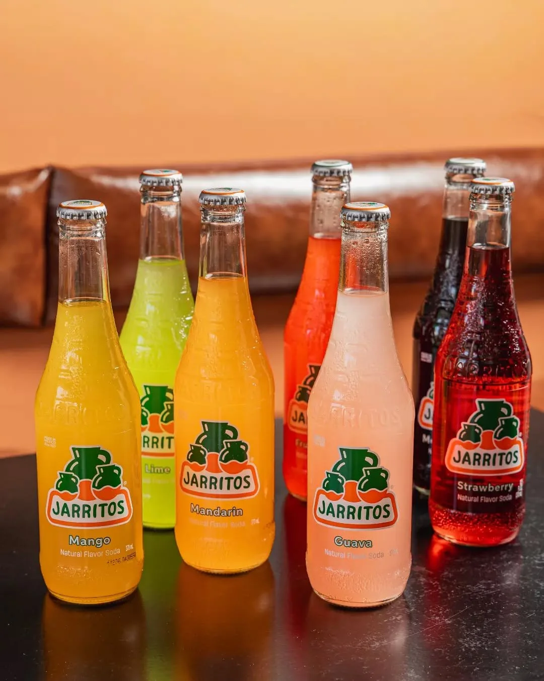 Jarritos just works with a full table. Real fruit flavour, clean, refreshing, and perfect between bites.