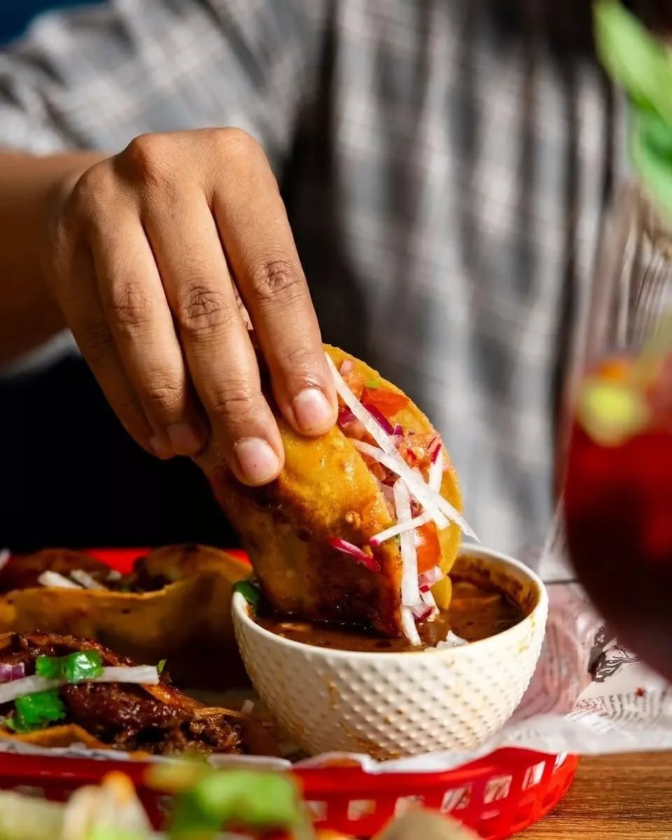 Some people eat tacos. Some people experience birria tacos.

Golden crispy tortillas, slow-cooked beef packed with flavour, melted cheese and a consomm&eacute; so good you&rsquo;ll want to drink the leftovers.