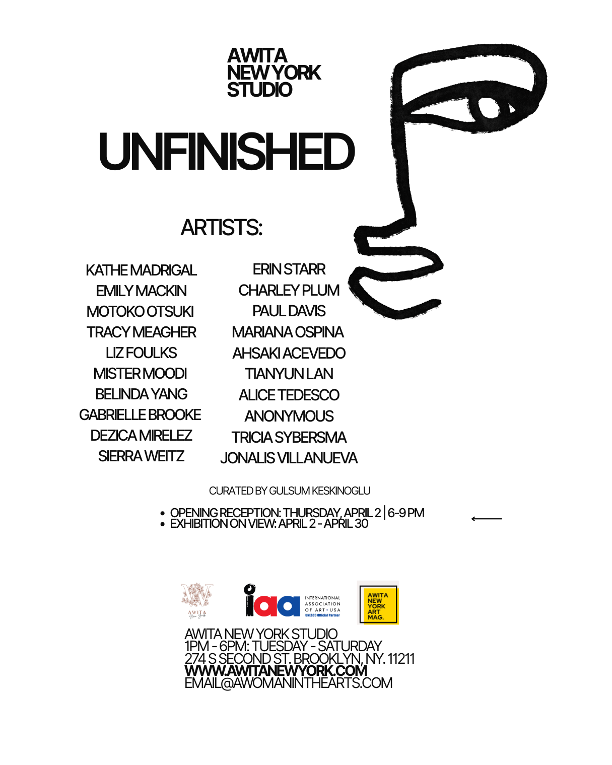UNFINISHED — April 2026 Artist Open Call