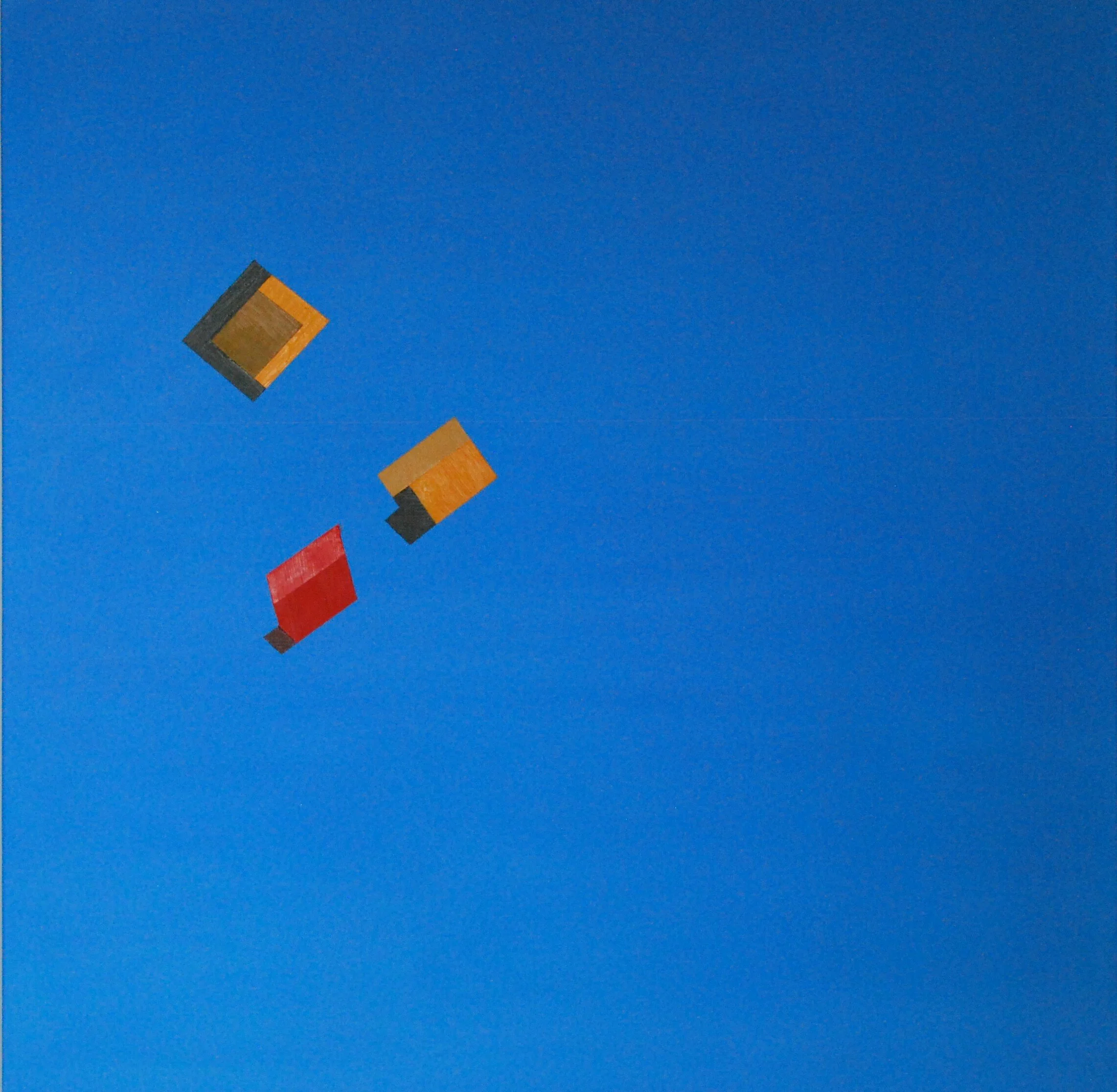 Flying Chairs.  $800.  Oil on Canvas.  91.5 cm square and 3.8 cm deep (36" x 36" x 1.5").  Signed on the back and ready to hang.