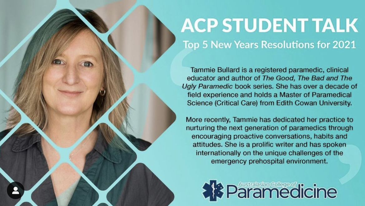 2021 Jan : Australasian College of Paramedicine's Student Podcast "Top 5 New Year's Resolutions"