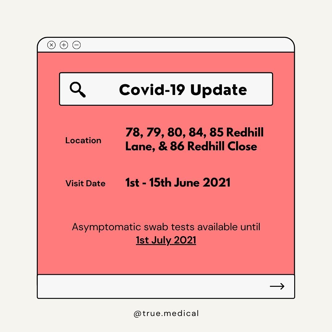 Individuals who had visited these places during the indicated dates are encouraged to come down for a government funded swab test as part of Covid-19 surveillance testing, even if they may not be exhibiting any symptoms.

Do make an appointment with 