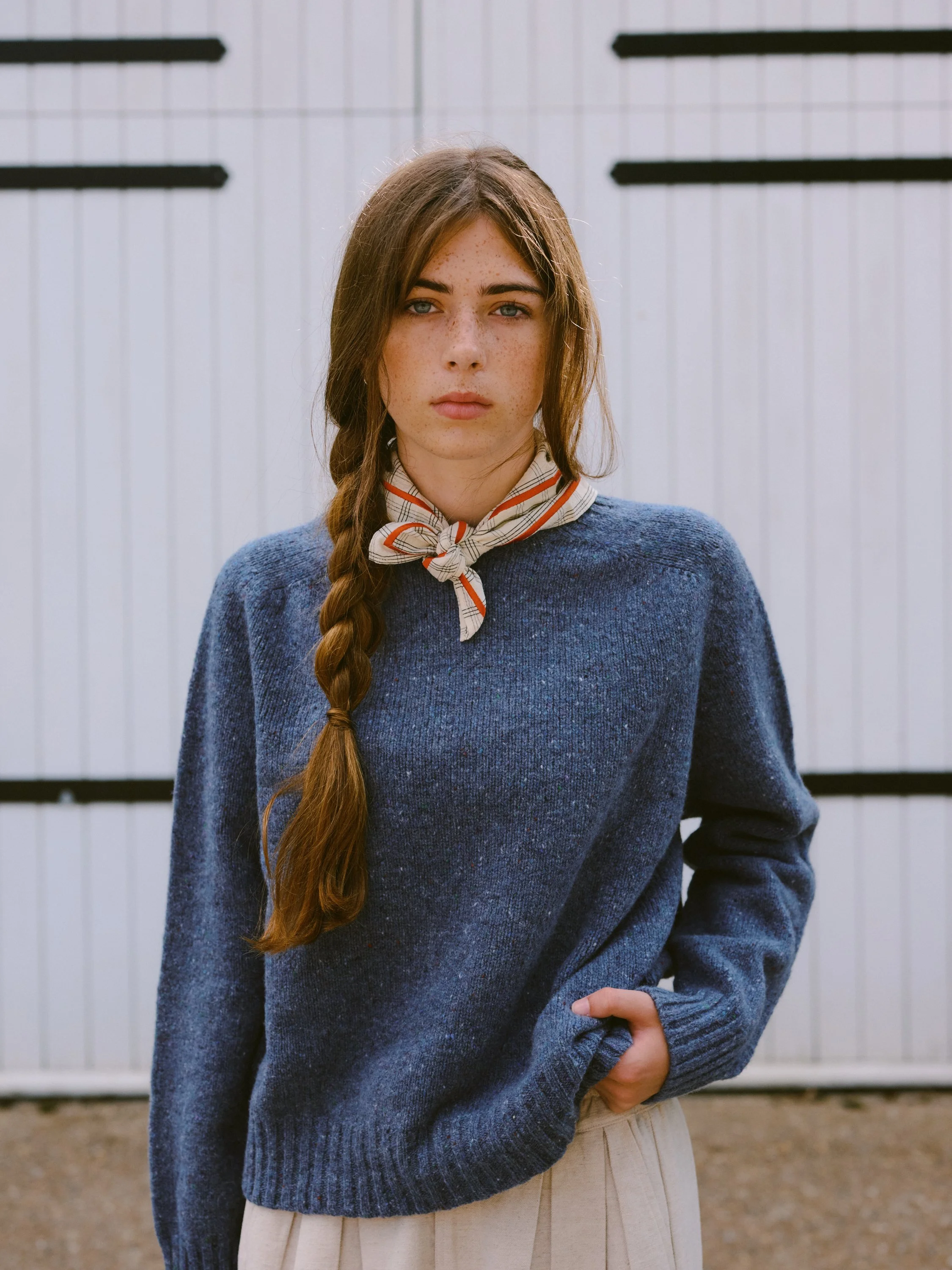 Nova Jumper  - Denim Fleck
