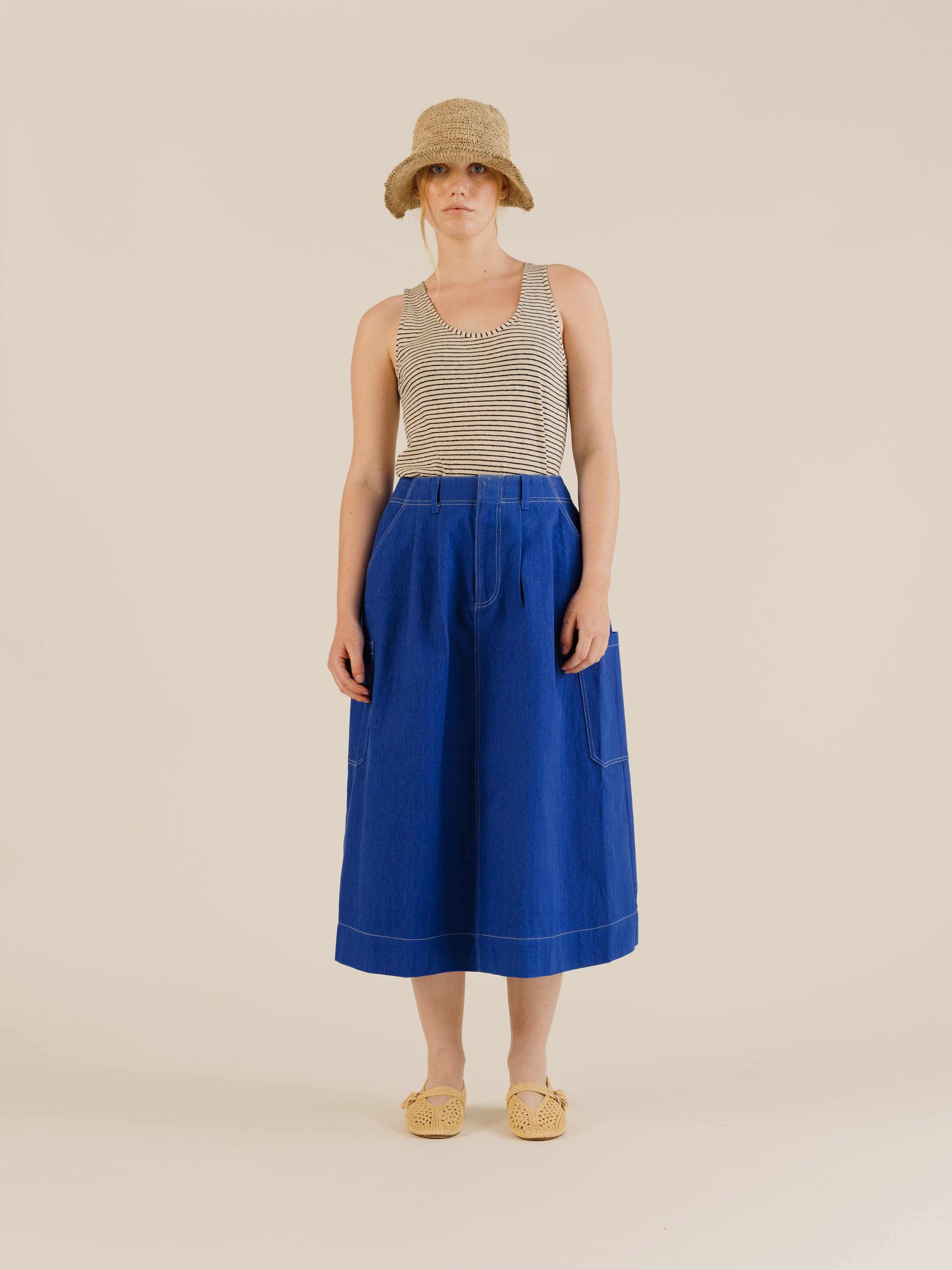 Minty Skirt - Cobalt