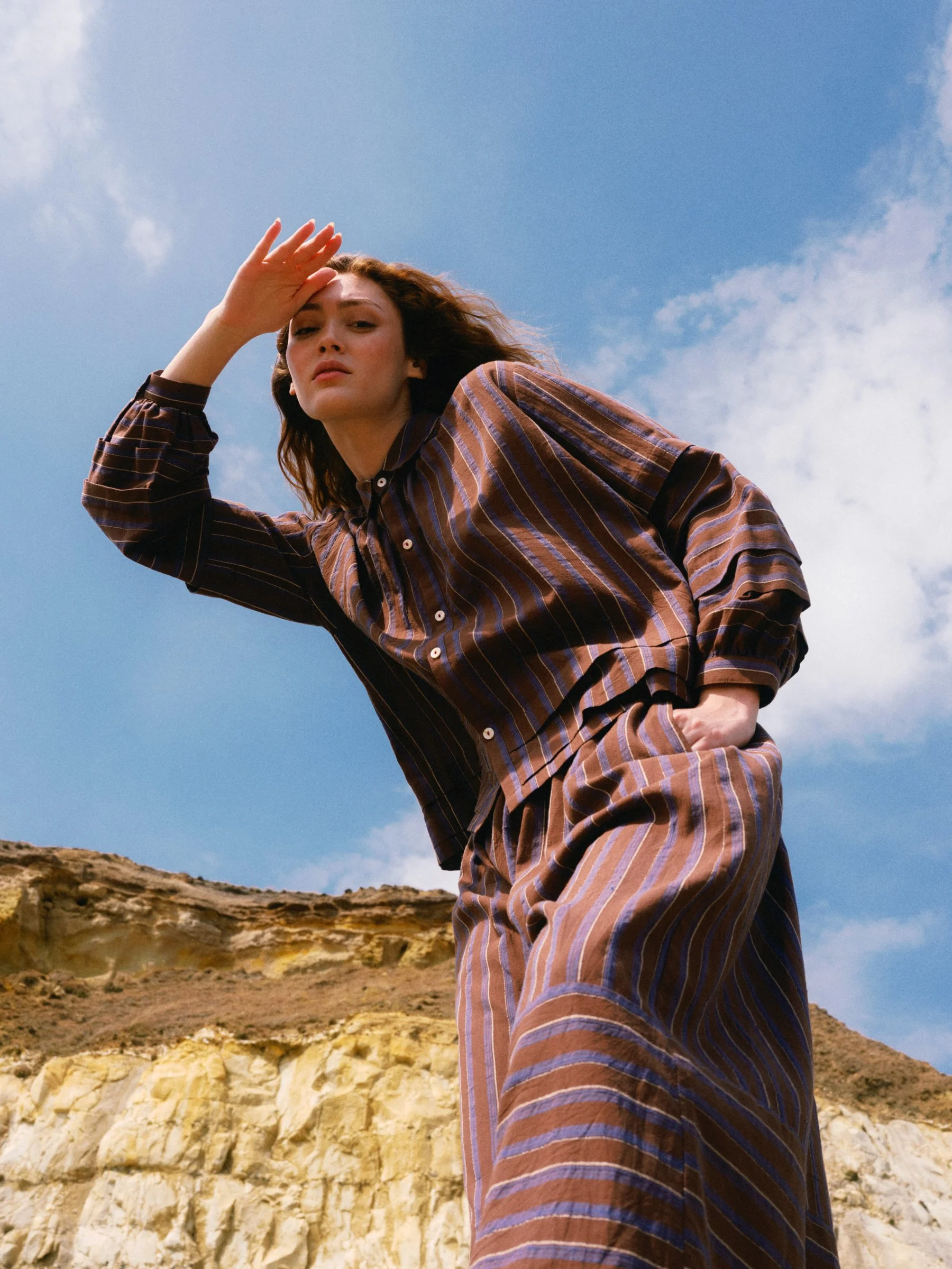 Lotta Shirt - Brown Stripe