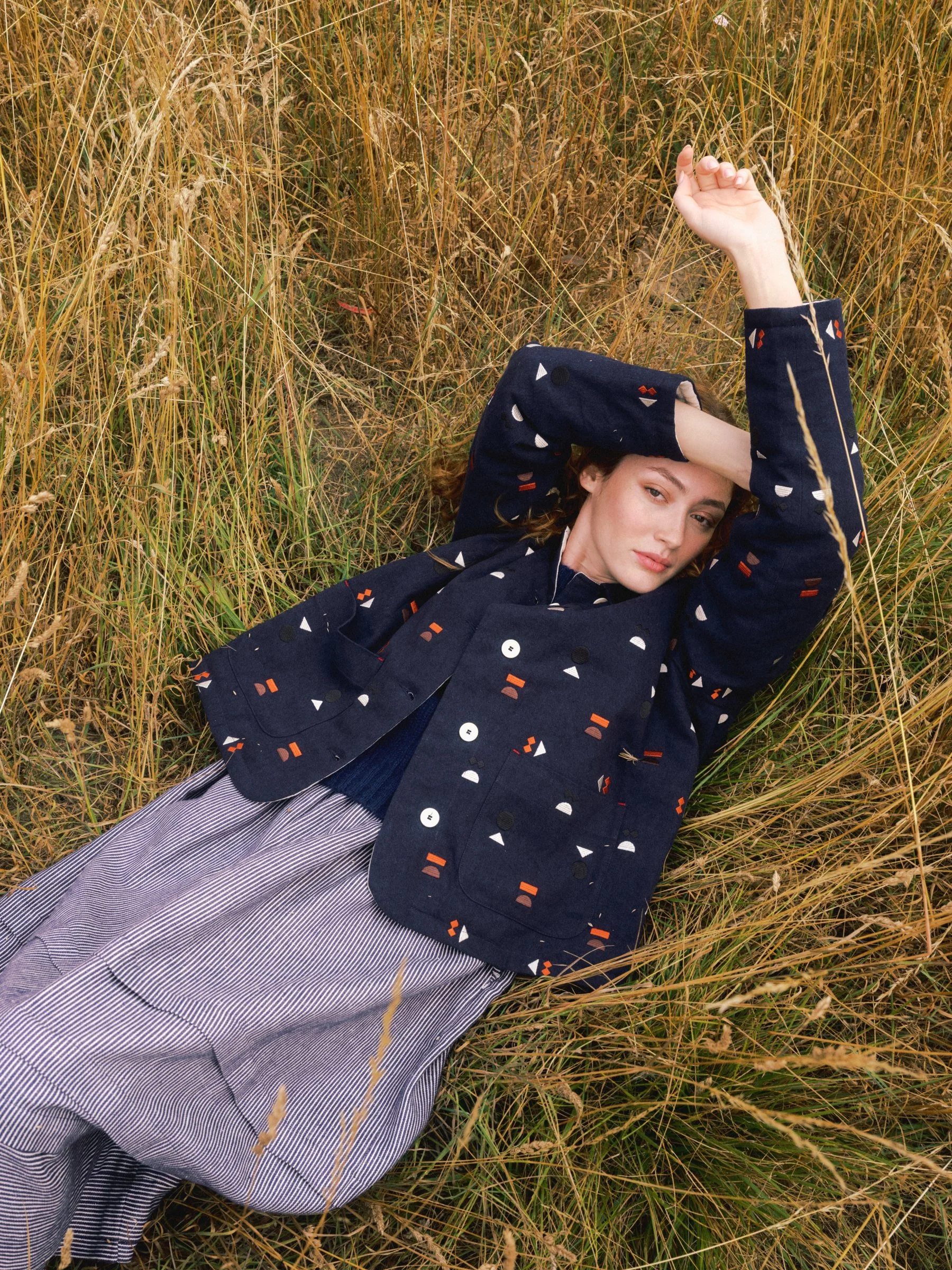 Molly Jacket - Indigo Embroidery
