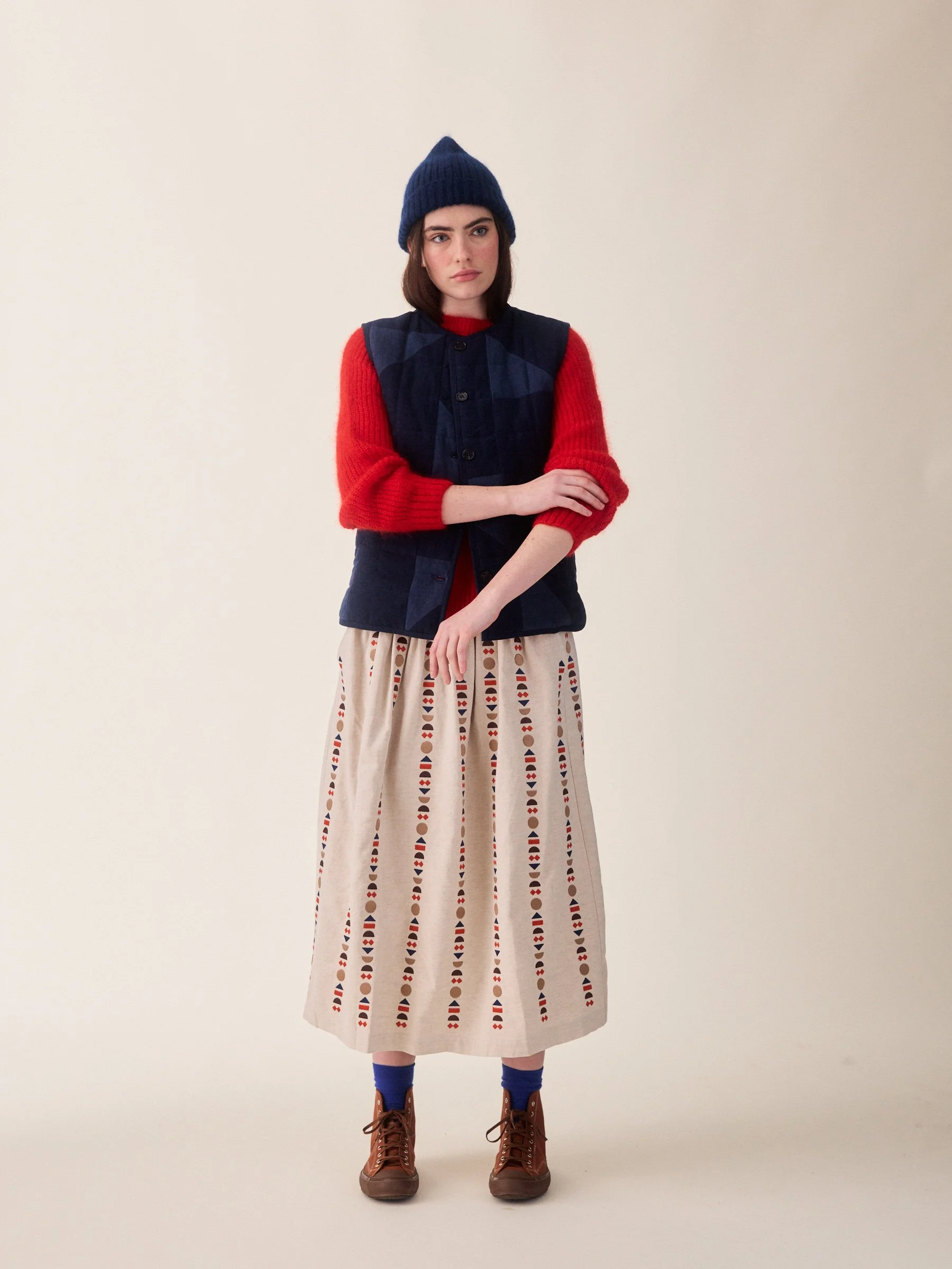 Ash Skirt - Oat Emb