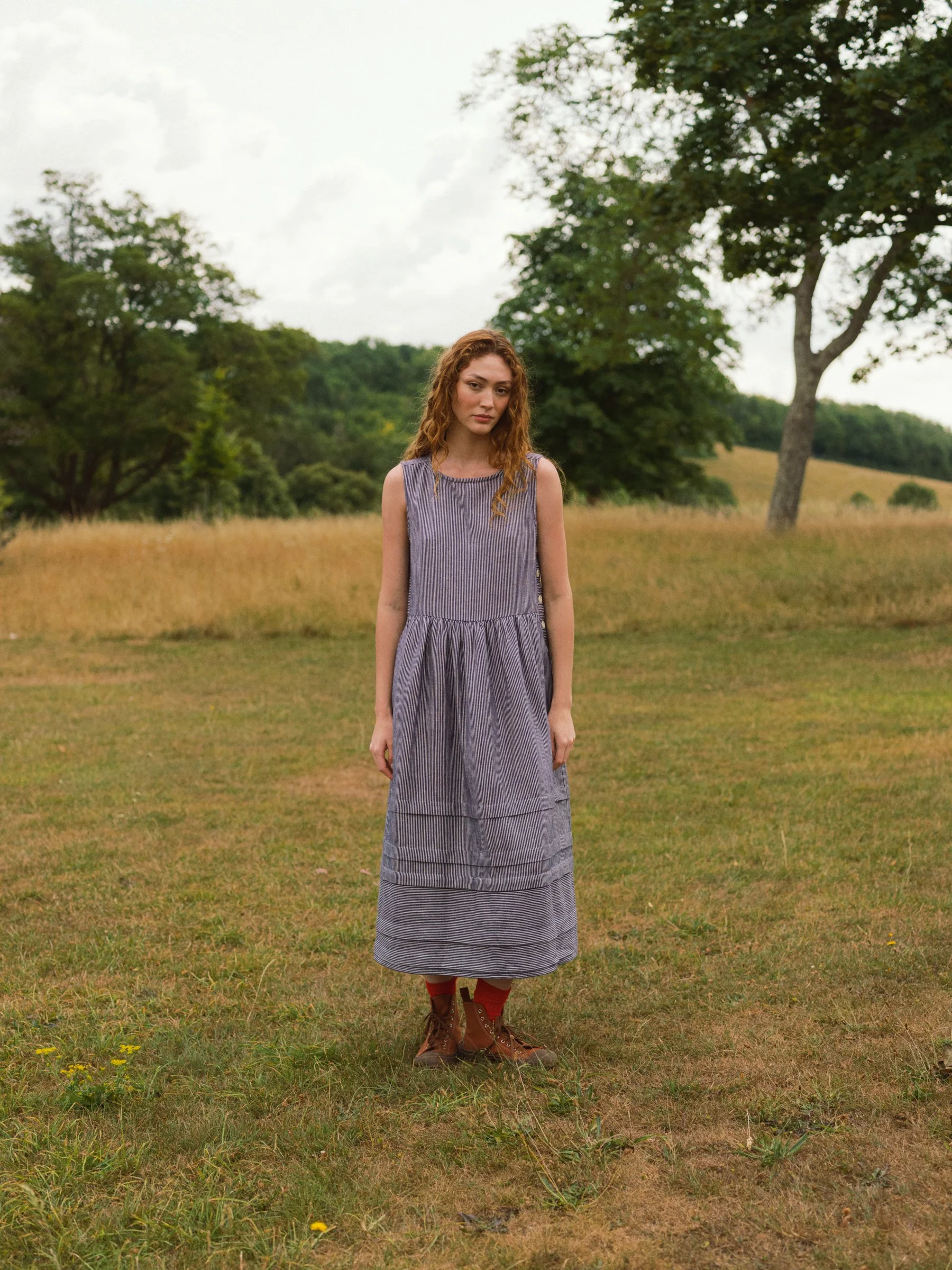 Robbie Dress - Railroad Stripe