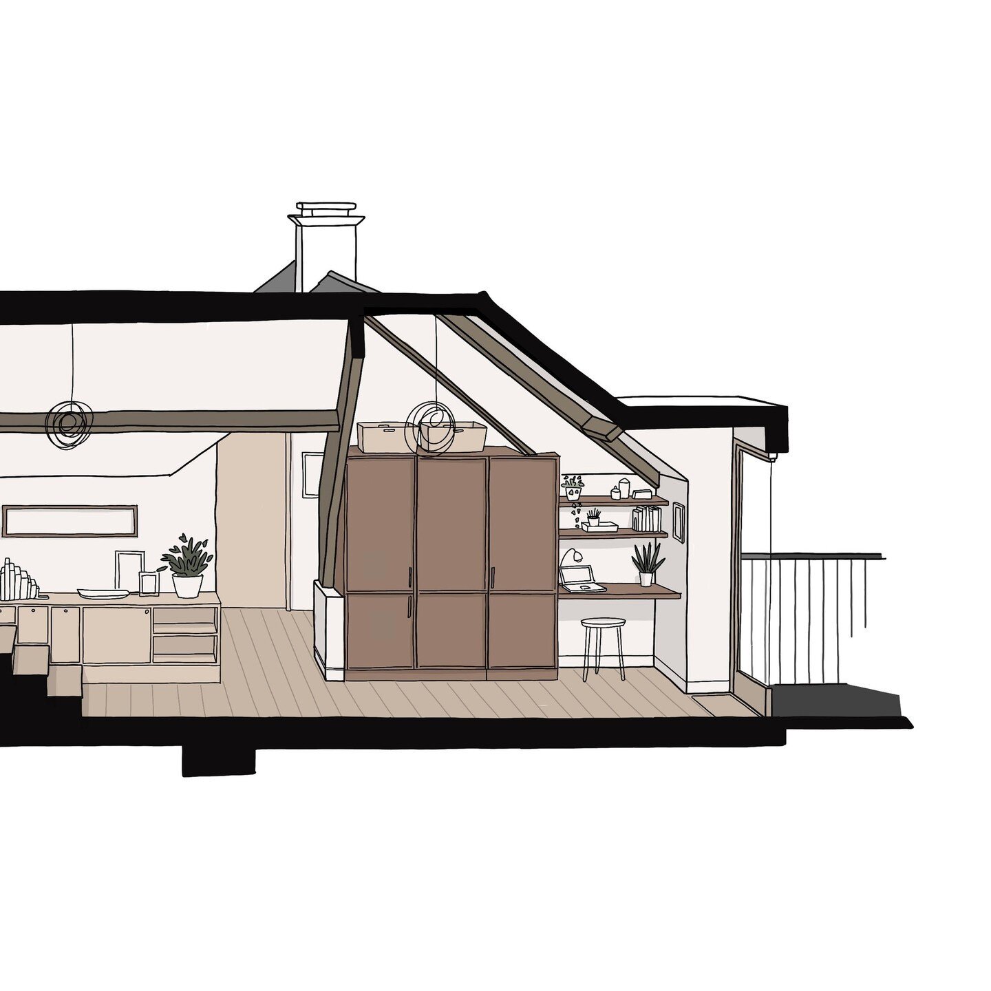 [1/2] Sectional perspective through a new residential scheme 🏡⁠
.⁠
.⁠
.⁠
.⁠
.⁠
⁠
#katherinedaunceyillustration #architecturaldrawing #architecturalvisualisation #architecturalvizualization #architecturalillustration #architecturalsketch  #architectu