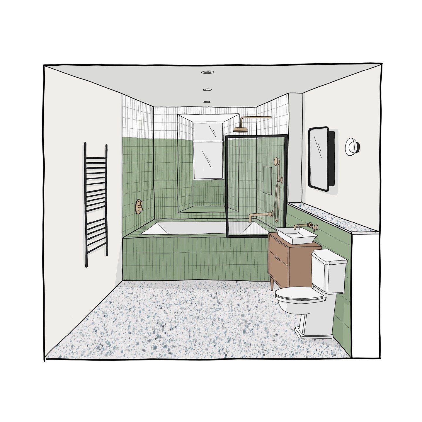 PROJECT SPOTLIGHT - The One with the Bathrooms

Client: @S7Property | Illustration Use: Marketing

I created these eye catching drawings for two bathrooms at a newly renovated residential scheme in London. The renovation has now been completed and it