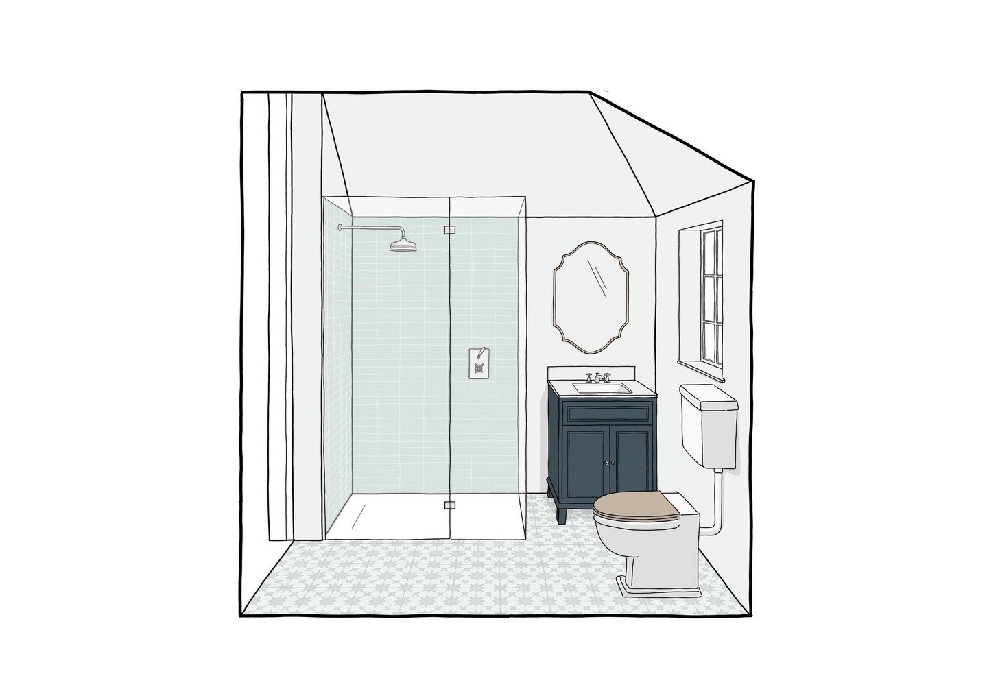Little throwback to this serene bathroom for @annarichmonddesign. Always love to see how the design changes between the first sketch and the finished space!⁠
⁠
-----⁠
⁠
⁠
#katherinedaunceyillustration #architecturaldrawing #architecturalvisualisation