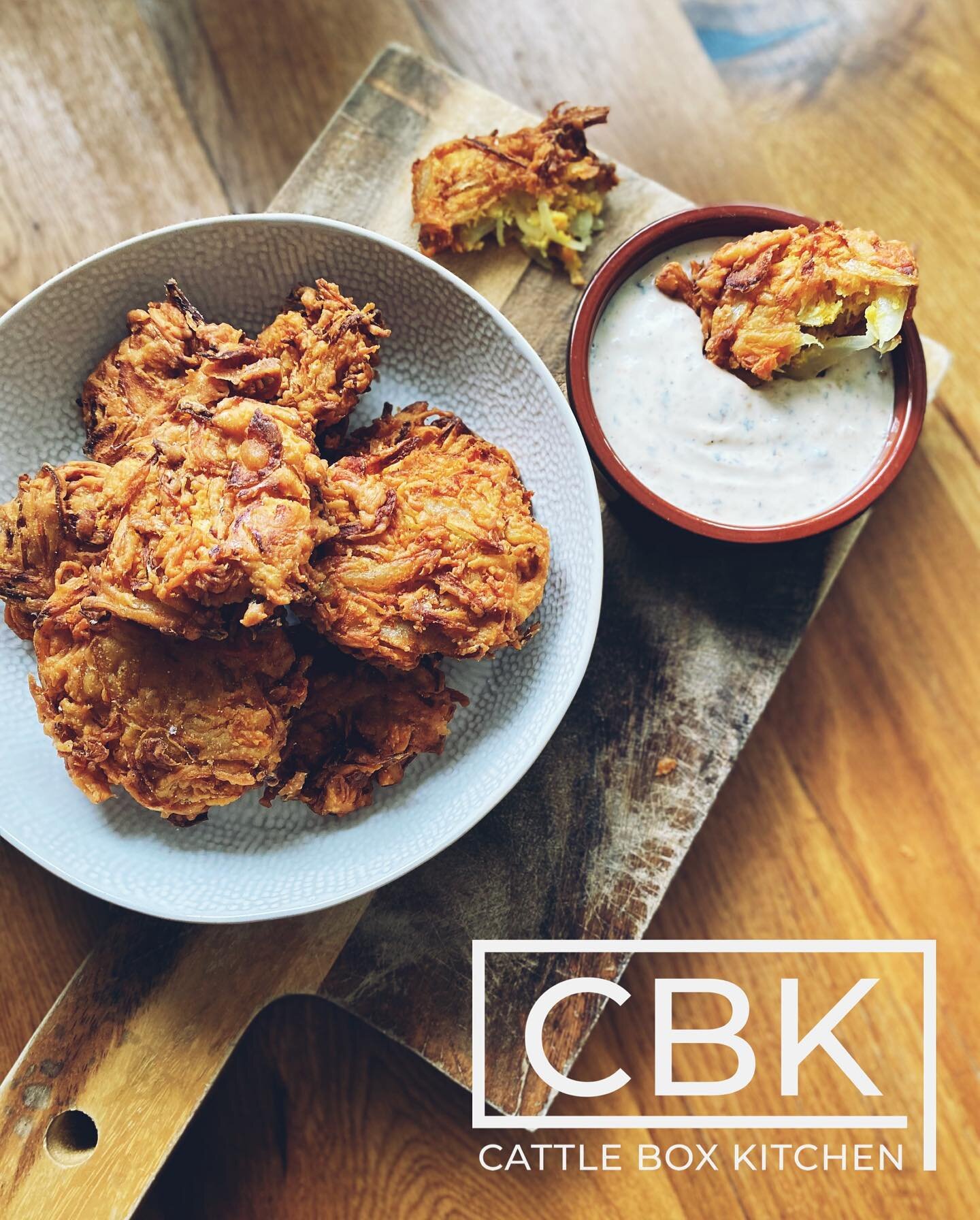 Onion Bhajis 🧡 on the menu this Wednesday 🙌🏽 Indian street food being served up from 5.30pm - Wednesday 19th July, see you there ✌🏾 
.
#streetfood #cbk #cattleboxkitchen #foodtruck #foodvan #indian #onionbhaji #bhaji #side #eatlocal #smallbusines