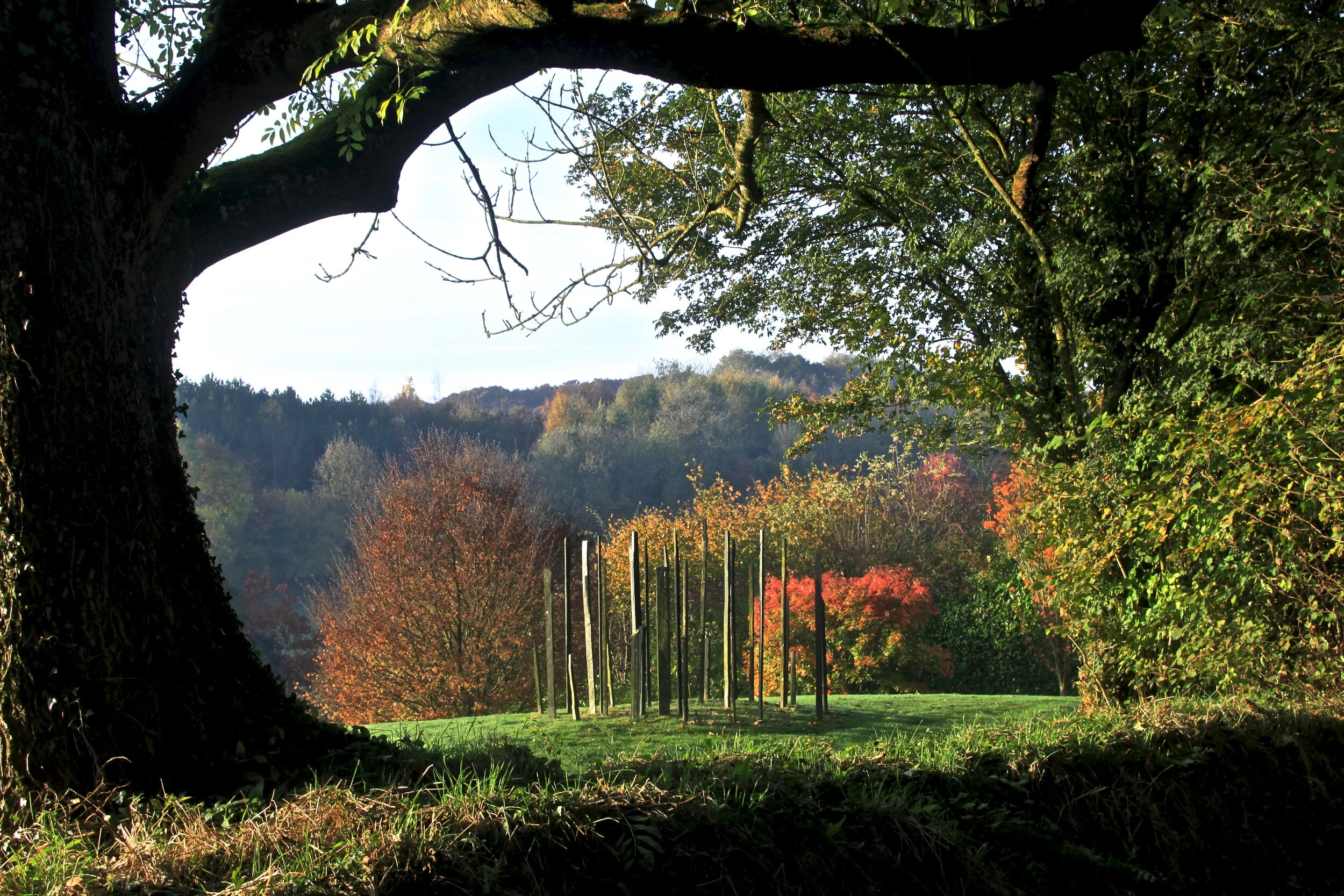 The slates on Orexis in autumn, looking south west, Plaz Metaxu
