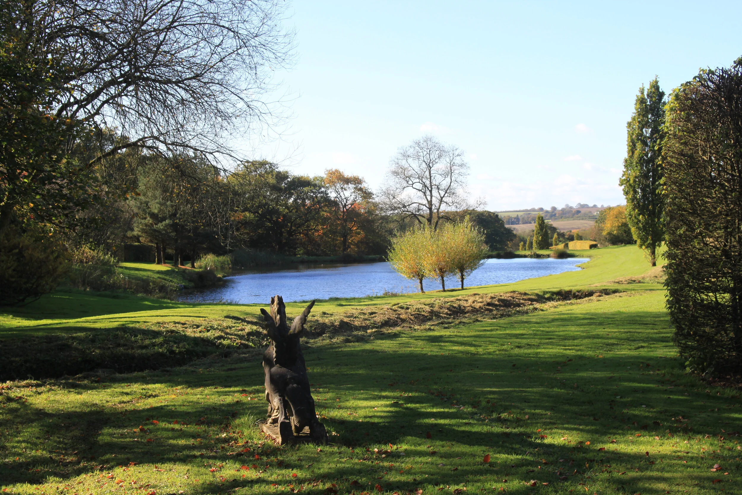 View of the lake with Pegasus in the foreground