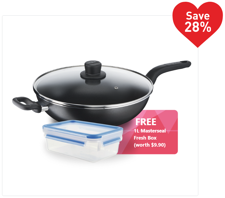36cm Asian Chinese Wok w/ Lid — Tefal Singapore