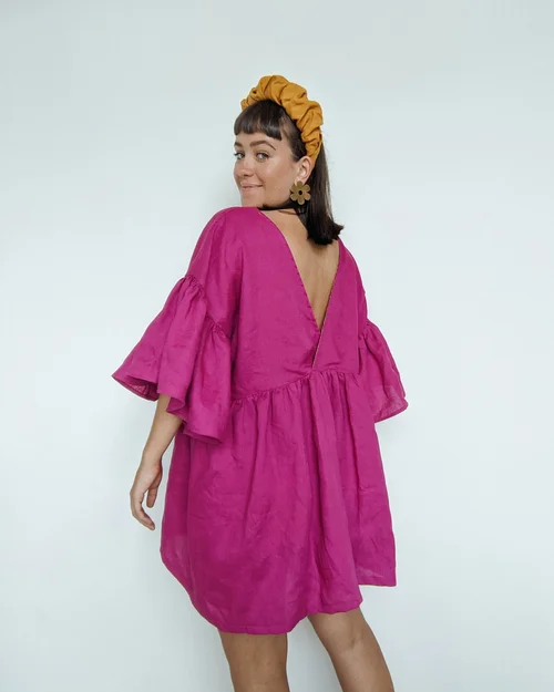 diy deep v neck dress Deep V Neck Dress Sewing Tutorial + Free PDF Pattern