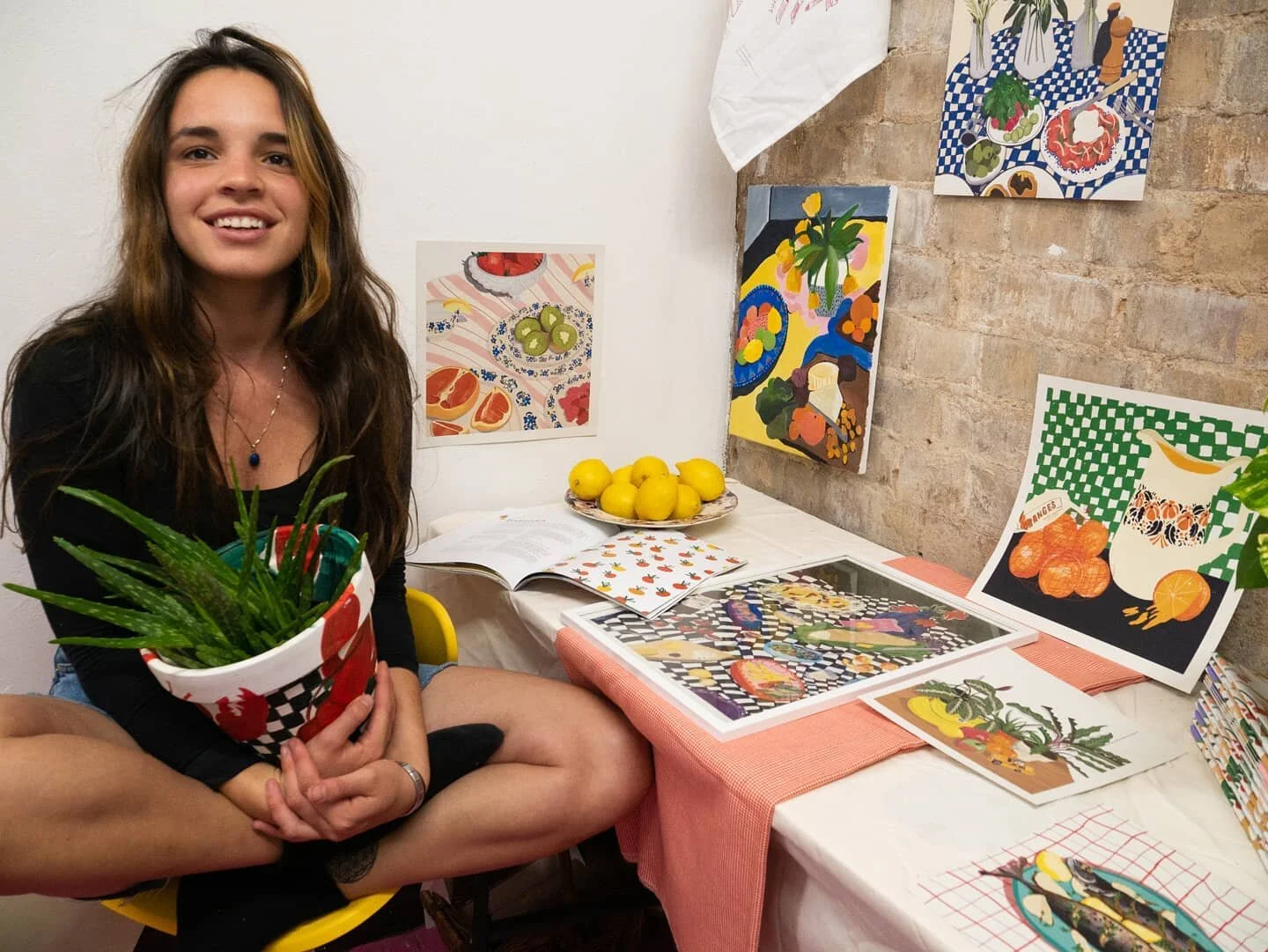 Fun news!! This weekend I will be selling on  @asouthlondonmakersmarket 🍇🍋🍈🍌🍎🍆🥬🦞 you will be able to purchase prints, pots & new paintings (most probably with some element of food!) Through either my website or instagram! See you on the 20th 