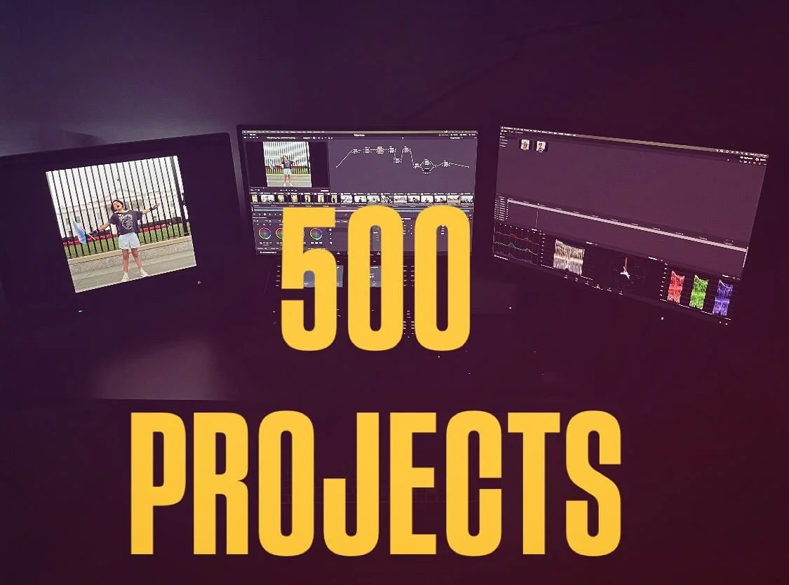 I just hit my 500th project as a freelance colorist. 💫

I went freelance full-time back in 2016 (my second attempt after, a few years prior, trying to go out on my own and after a month finding myself with no more jobs). 

500 projects includes musi