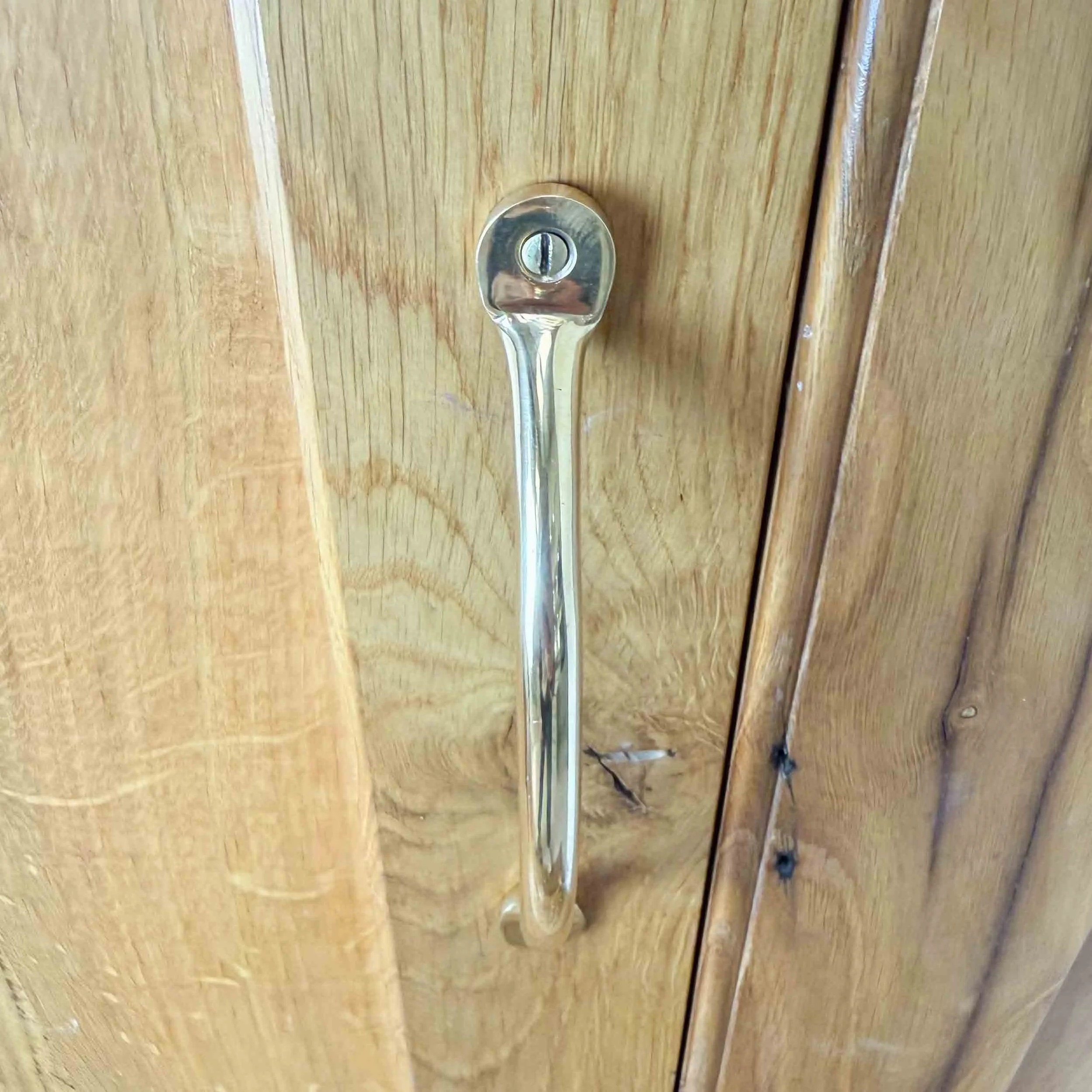 penny end bow handle solid brass