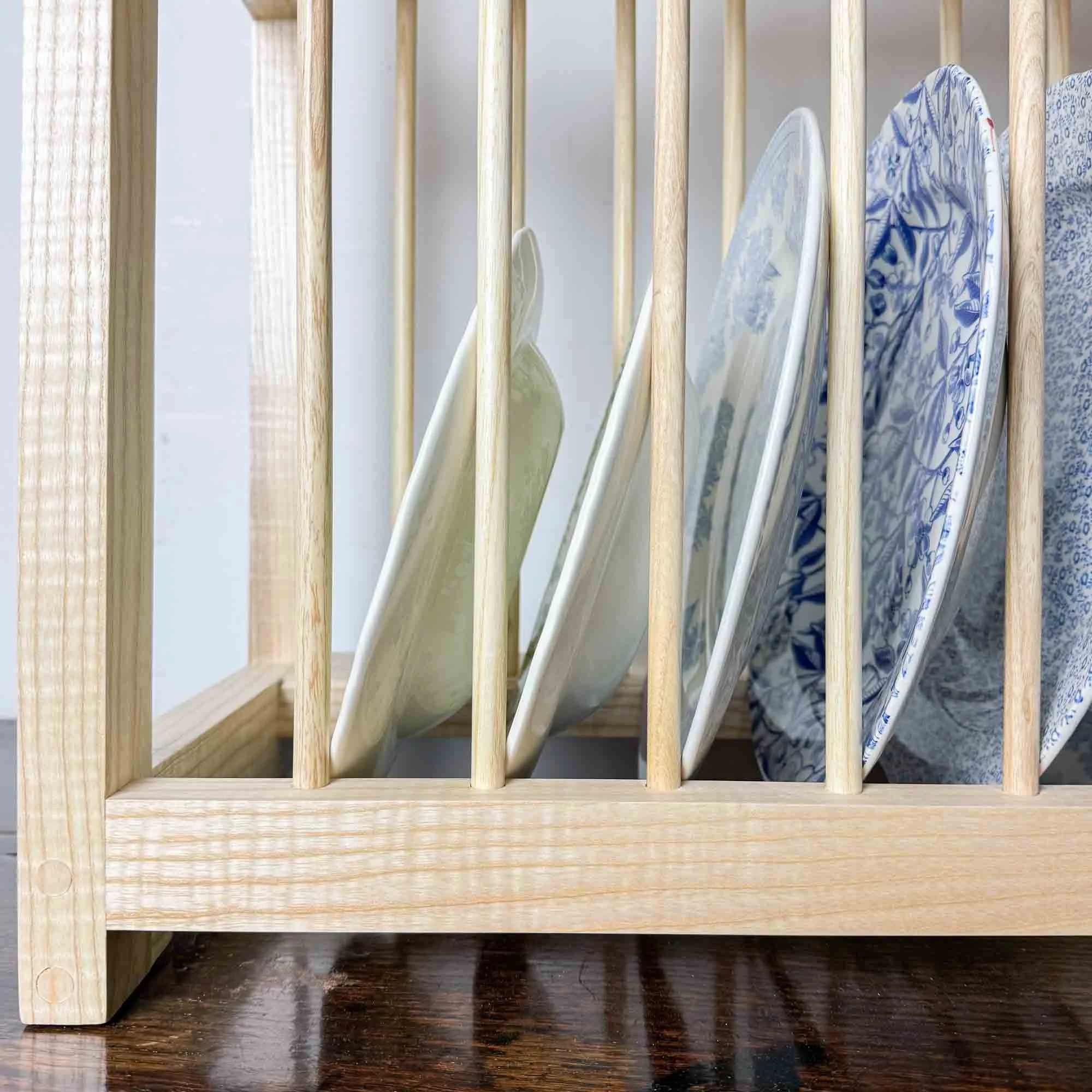 handmade shaker style kitchen platerack