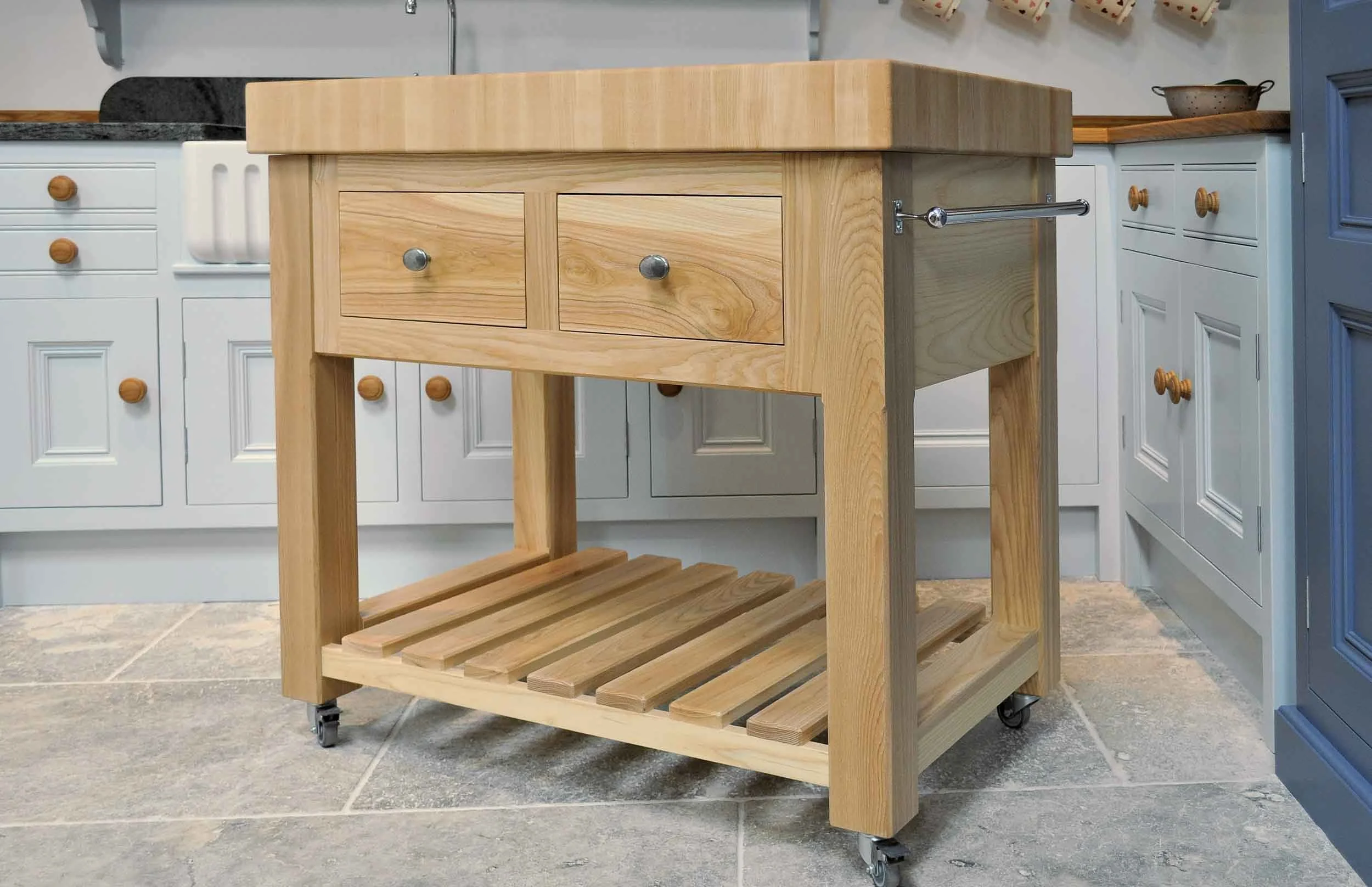 Ash butchers block trolley