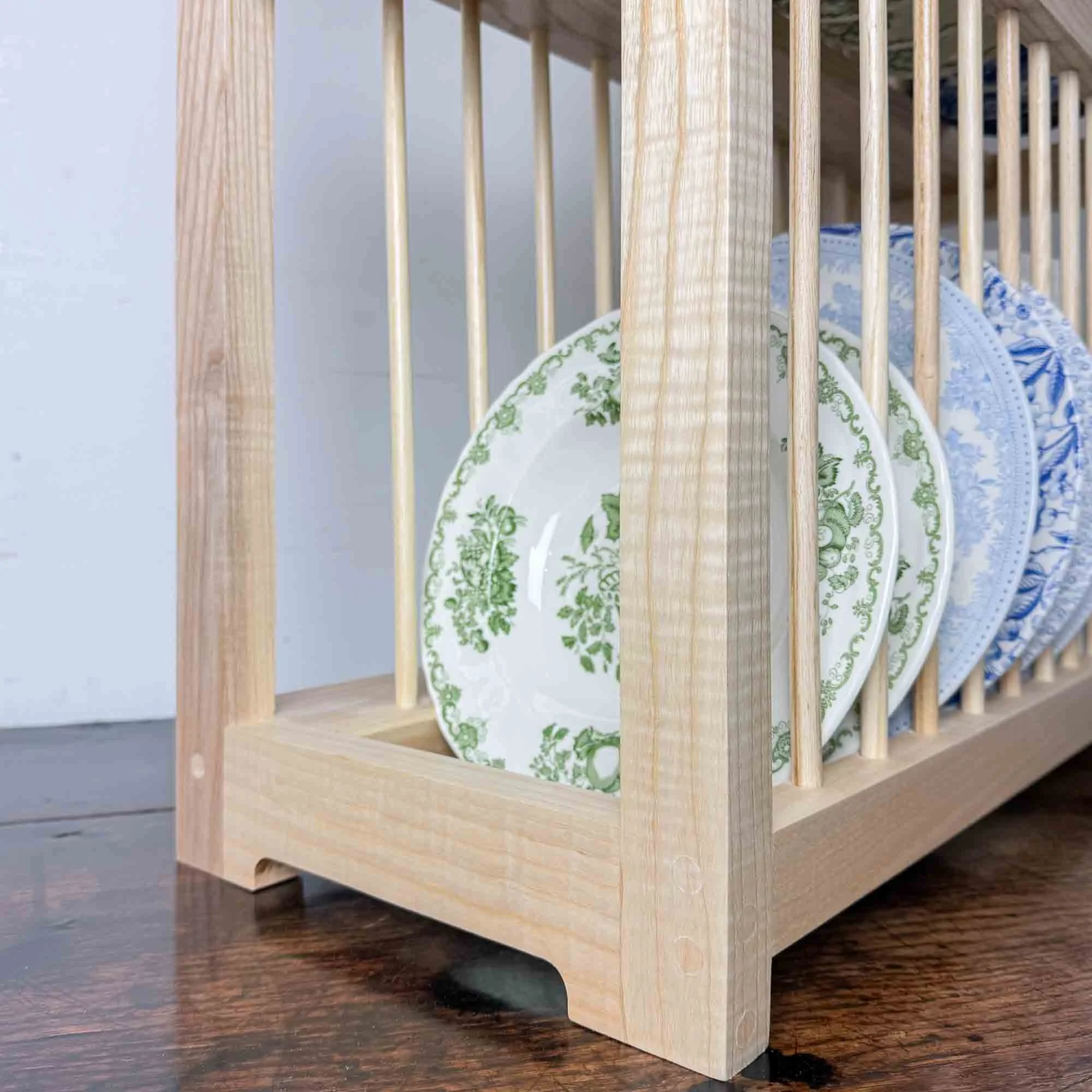 hand made wooden platerack