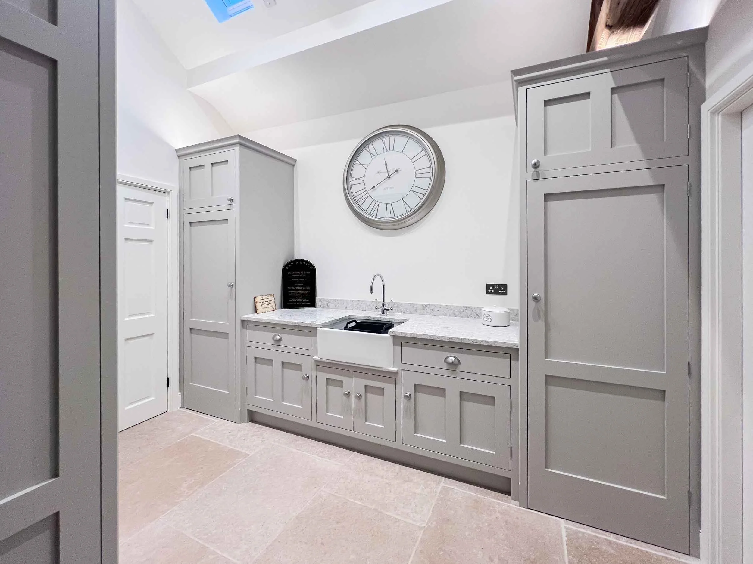 Utility room. The left hand cupboard houses a washer and dryer